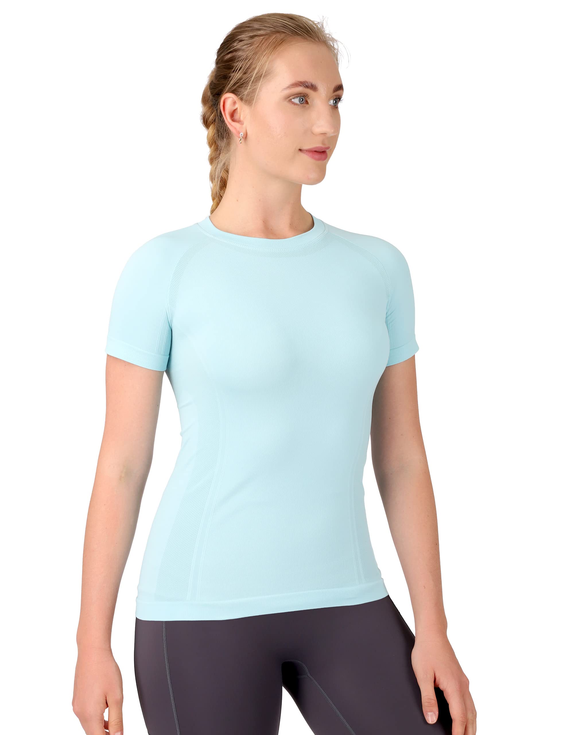 MathCat Women's Workout Shirts - Short Sleeve Quick Dry Athletic Tops & Seamless Yoga Shirts for Gym, Running & Fitness | Perfect for Yoga, HIIT & Casual Wear