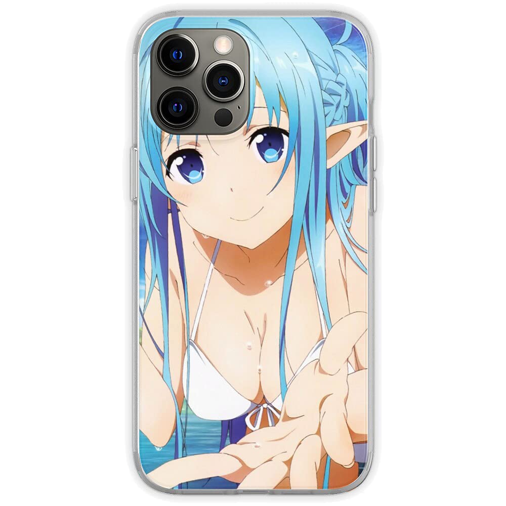 Yuuki Asuna Bikini Anime Phone Case for iPhone SE 2020/12 Pro Max/11/11 Pro Max/XR/Xs/7/8 Plus/6S - Sword Art Online SAO Cosplay Accessory - Perfect for Anime Fans, Conventions & Summer Beach Outings