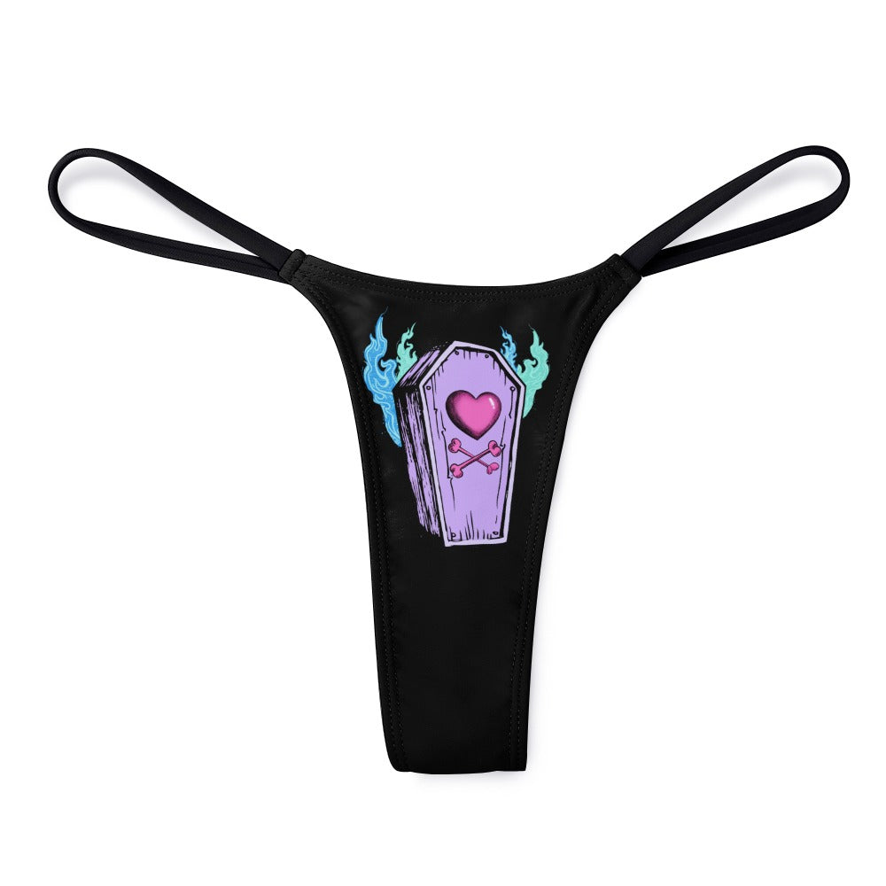 Sexy Coffin Of Love Thin Thong - Comfortable Lingerie for Women | Perfect for Date Night & Romantic Occasions