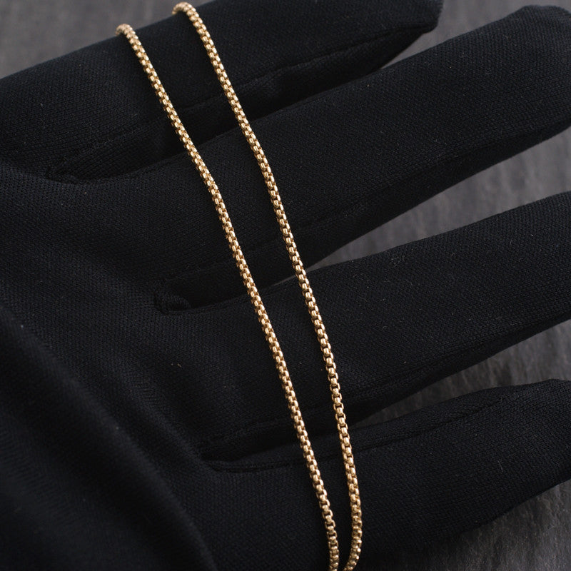 10K Gold 1.5mm Box Chain Necklace for Men & Women - Durable Solid Gold Jewelry Gift for Anniversary, Birthday & Everyday Wear