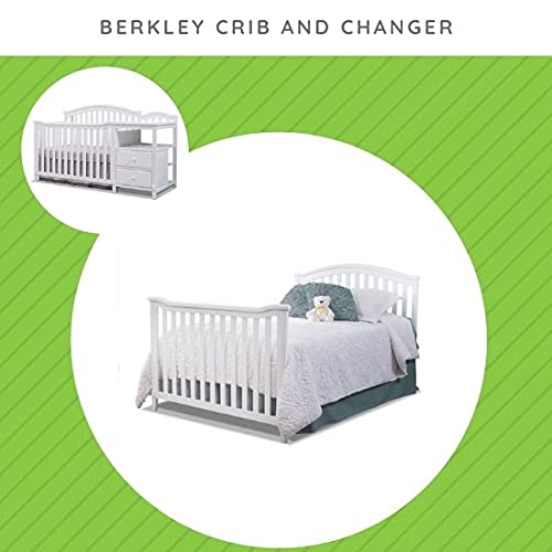 Full Size Conversion Kit Bed Rails for Sorelle Crib with Changer Combos | Compatible with Berkley, Princeton/Tuscany, Verona & Vista Elite Cribs | White Finish | Perfect for Nursery Upgrades & Toddler Bed Safety