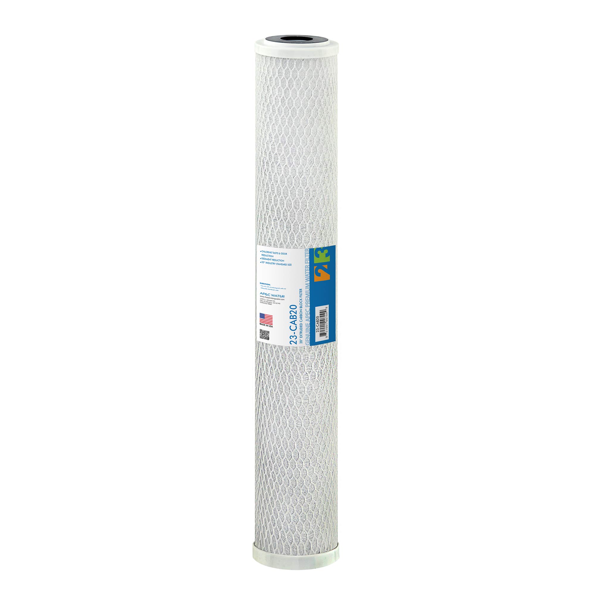 APEC Commercial Grade US Made Stage 2 & 3 Replacement Carbon Filter for Light Commercial Systems (23-CAB20) - Ideal for Water Filtration in Offices, Restaurants, and Small Businesses