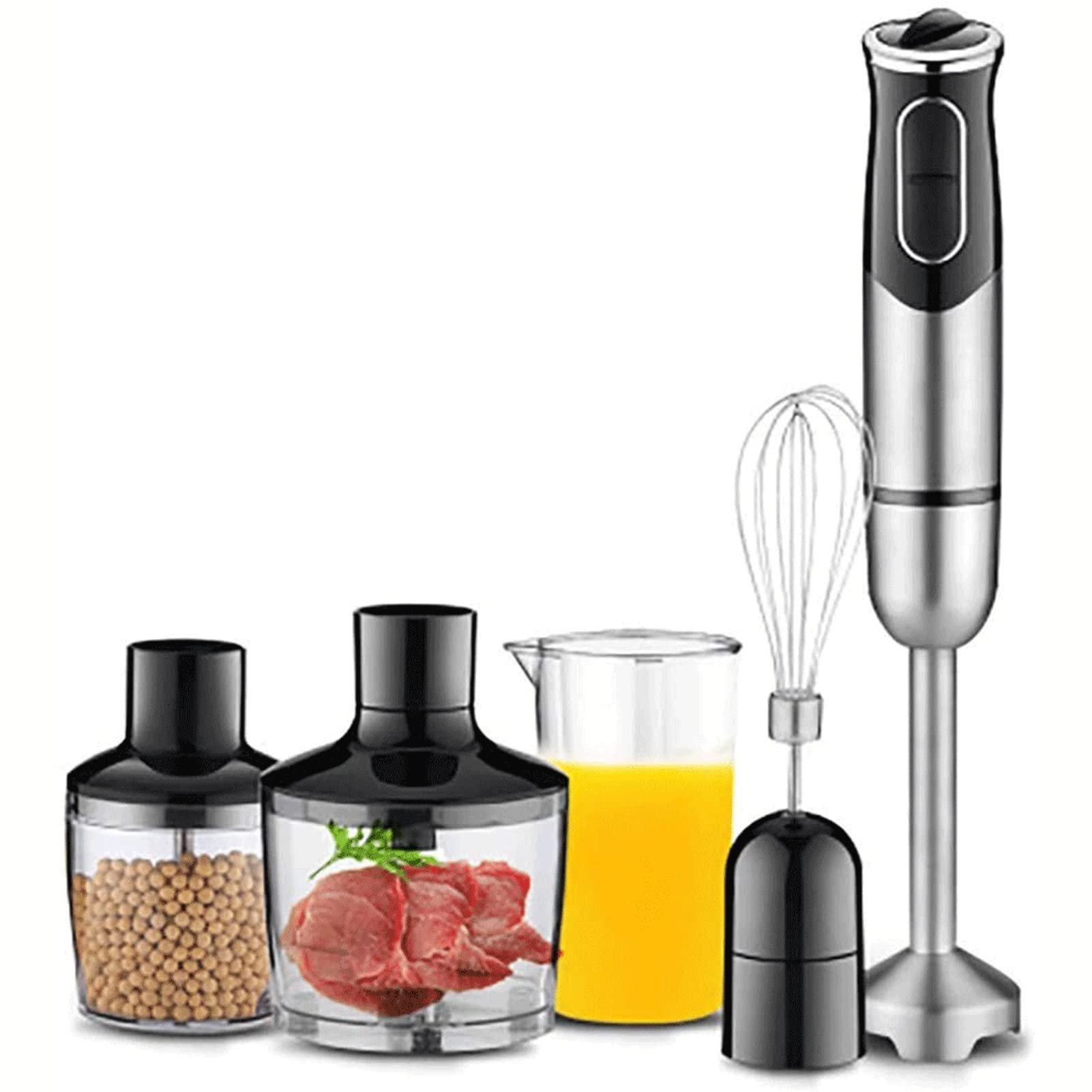 **Stainless Steel Hand Blender - 2-Speed Electric Immersion Blender with Detachable Design, Easy to Clean for Smoothies, Soups & Baby Food - Perfect for Kitchen & Home Use**