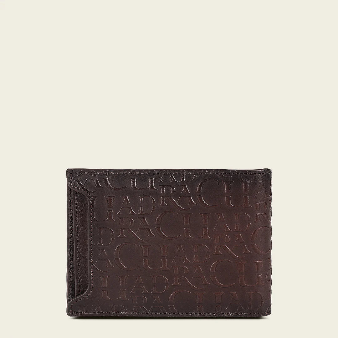 Premium Men's Alligator Print Bi-Fold Wallet - BC027AL Chocolate Brown Leather Wallet for Everyday Use & Business Occasions