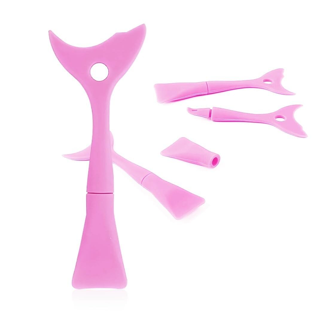 Gleva 4-in-1 Reusable Silicone Mascara Guard & Eyeliner Tape - Upper & Lower Eye Lash Shield, Eyeshadow & Eyebrow Stencil - Perfect Makeup Tool for Beginners (Pink) | Great for Smudge-Free Mascara Application & Precise Eyeliner Looks