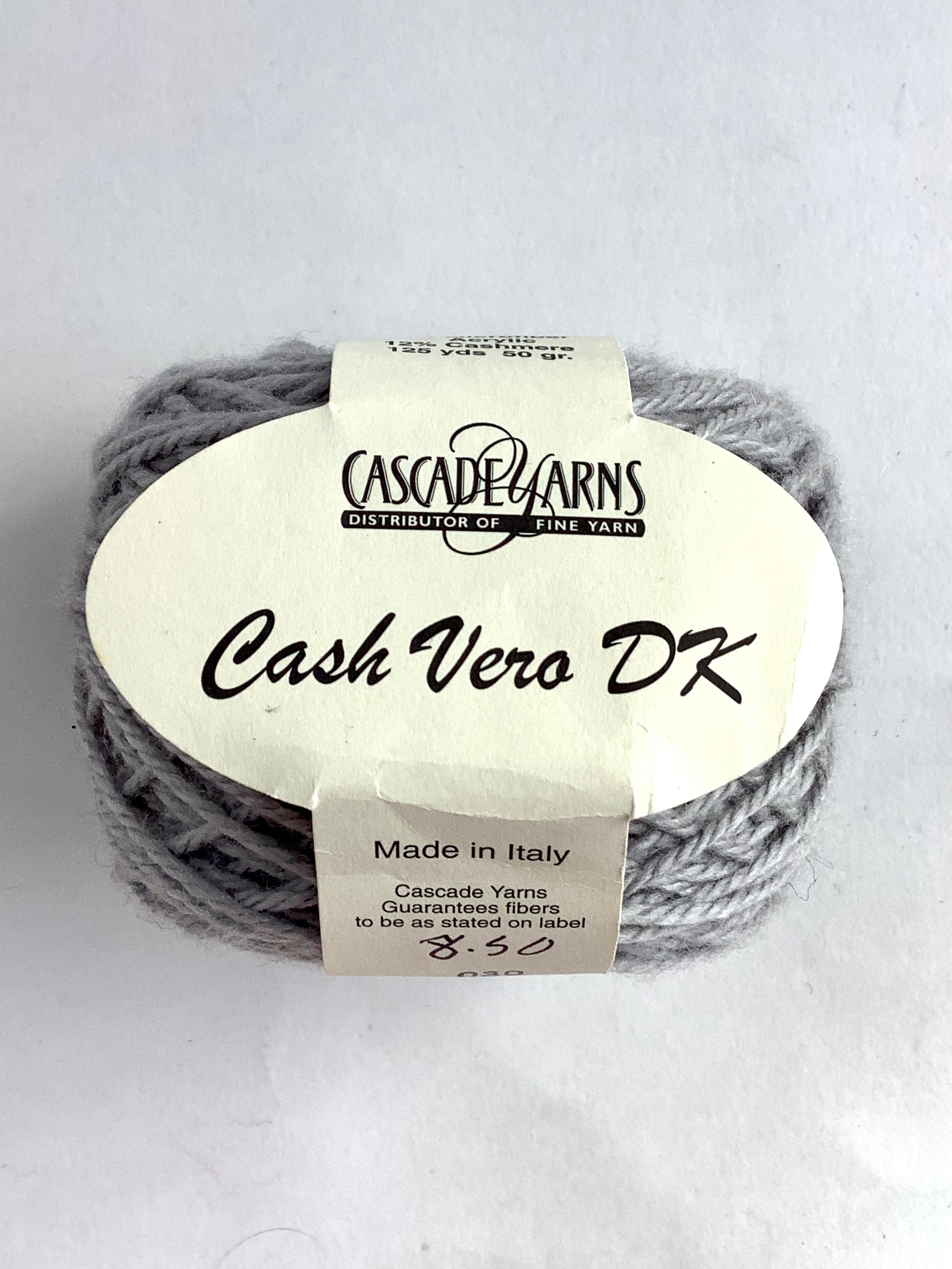 Cascade Cash Vero DK Yarn - Color 030, Lot 2855 | Premium Knitting Yarn for Sweaters, Scarves & Blankets | Soft & Durable for Handmade Crafts