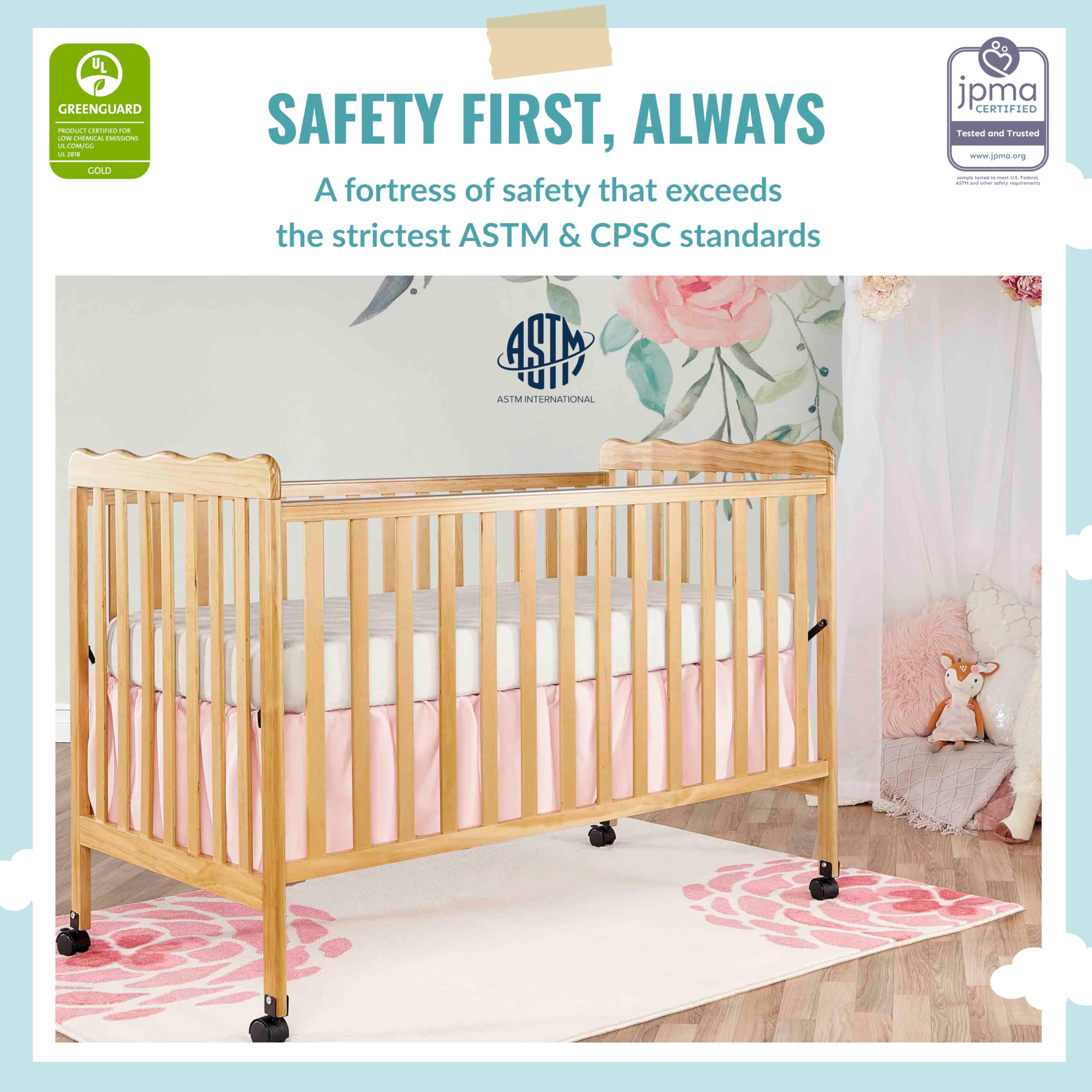 Dream On Me Carson Classic 3-in-1 Convertible Crib with Twilight 5