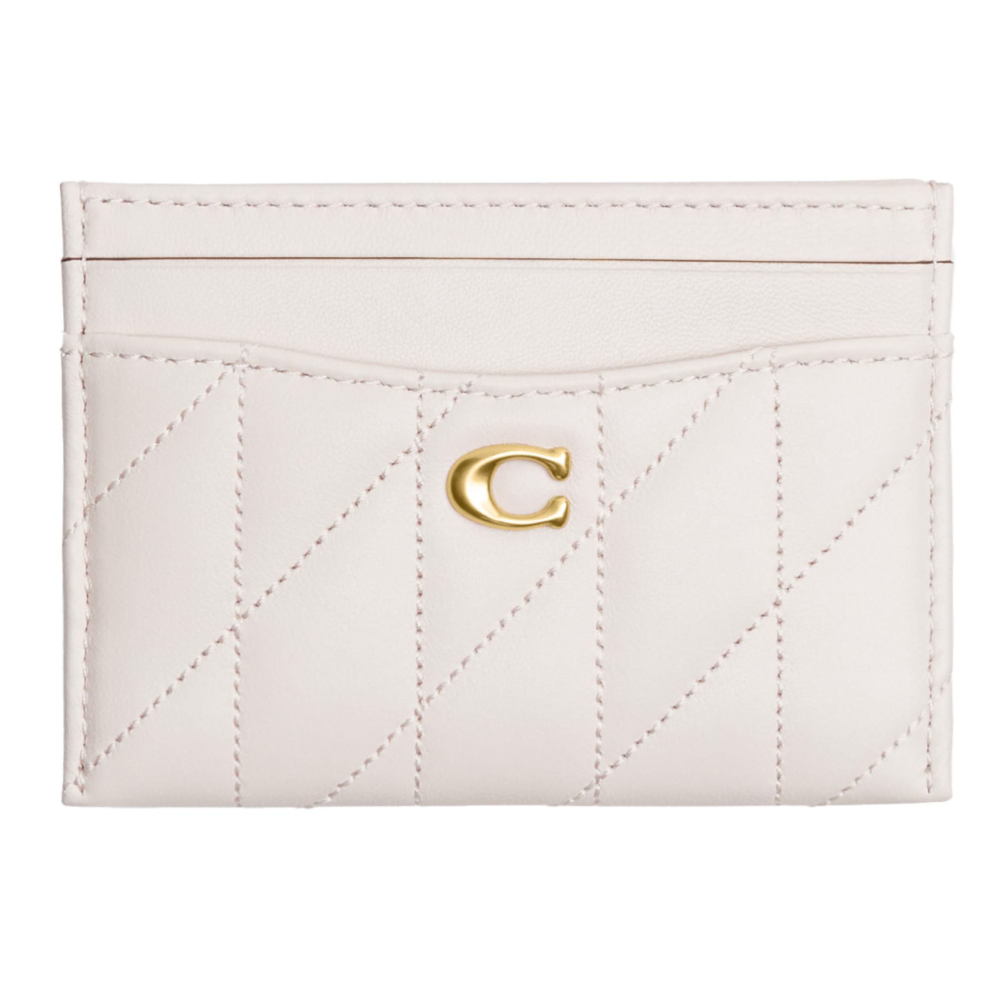 Coach Women's Quilted Leather Essential Card Holder Wallet - Slim RFID Blocking Credit Card Case for Everyday Use, Travel & Gifting