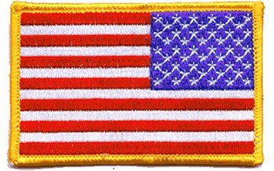 10 Pack USA Flag (Reversed) Iron-On Embroidered Patches - Patriotic Sewing Appliques for Jackets, Hats, Bags & DIY Crafts