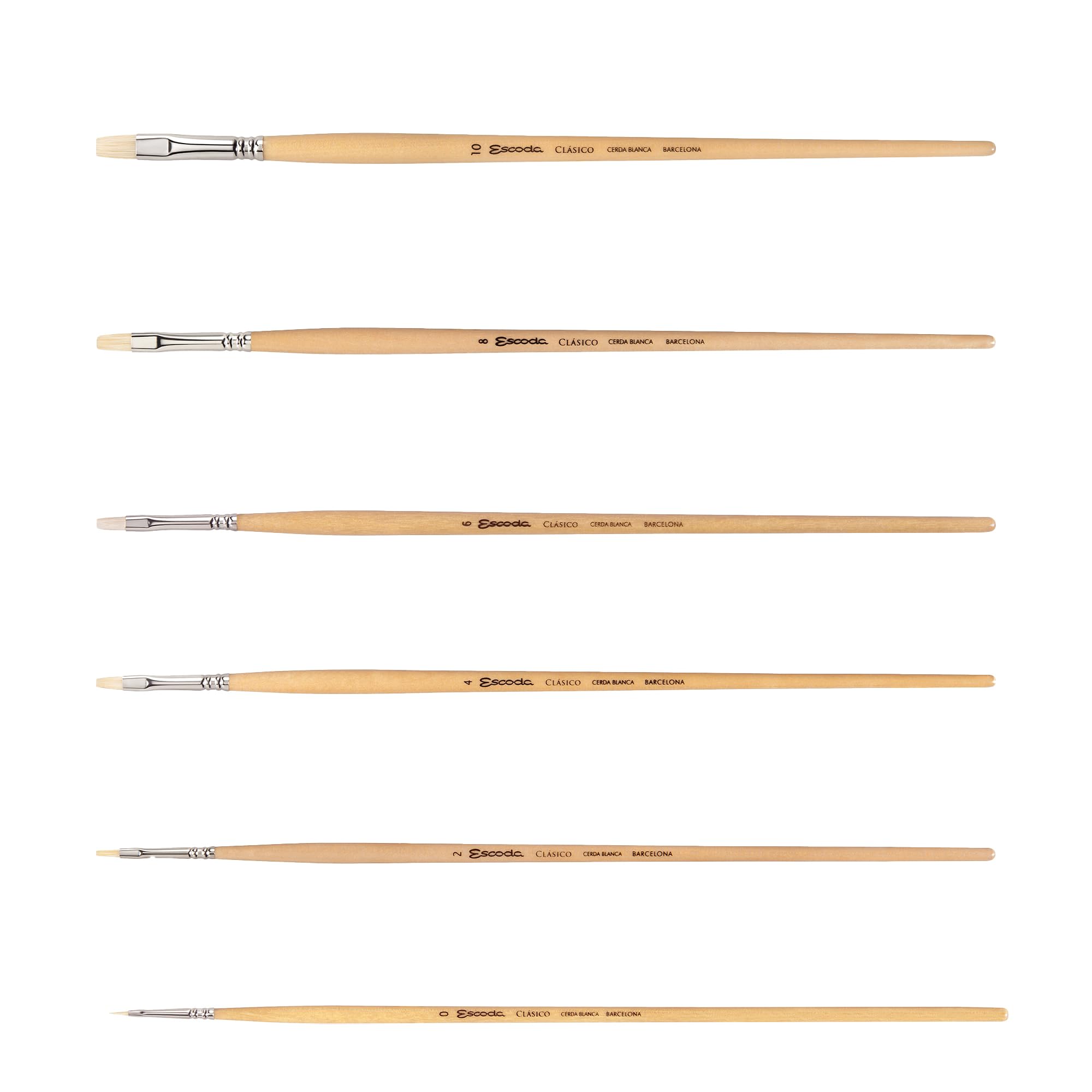 Speedball Art Products Escoda Clasico Series Oil & Acrylic Brush Set - Professional Chungking Hog Bristle Brushes for Artists | Perfect for Canvas Painting, Portrait Work & Fine Art Techniques