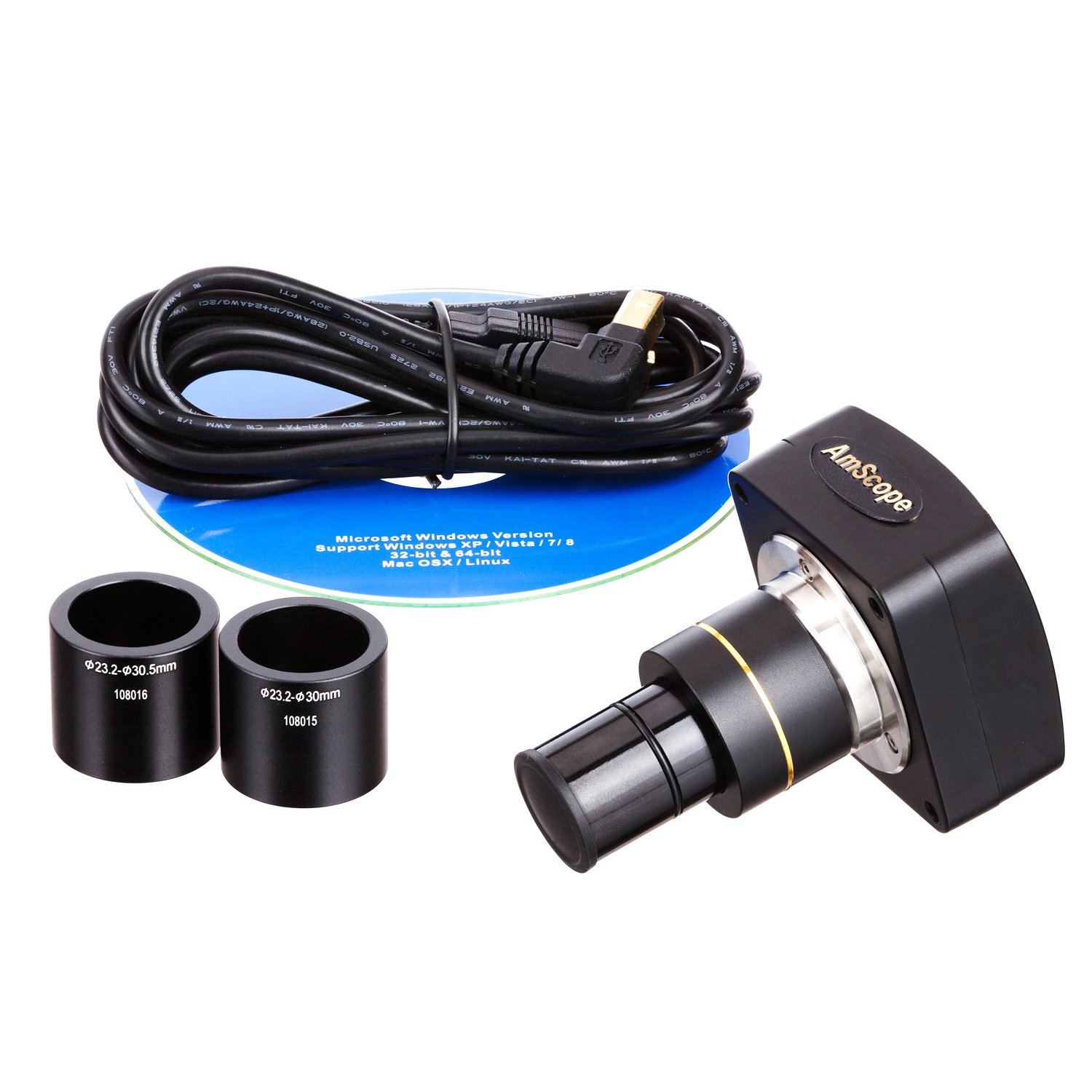 AmScope 3MP USB 2.0 Digital Microscope with Software for PC - High Resolution Imaging for Coin Collecting, Jewelry Inspection & Science Education