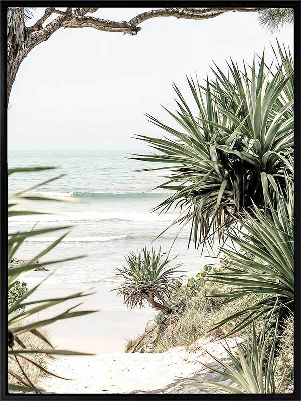 Entrance to Paradise III Canvas Art Print - Tropical Beach Landscape Wall Decor for Living Room, Bedroom & Office - Perfect for Home & Office Decor