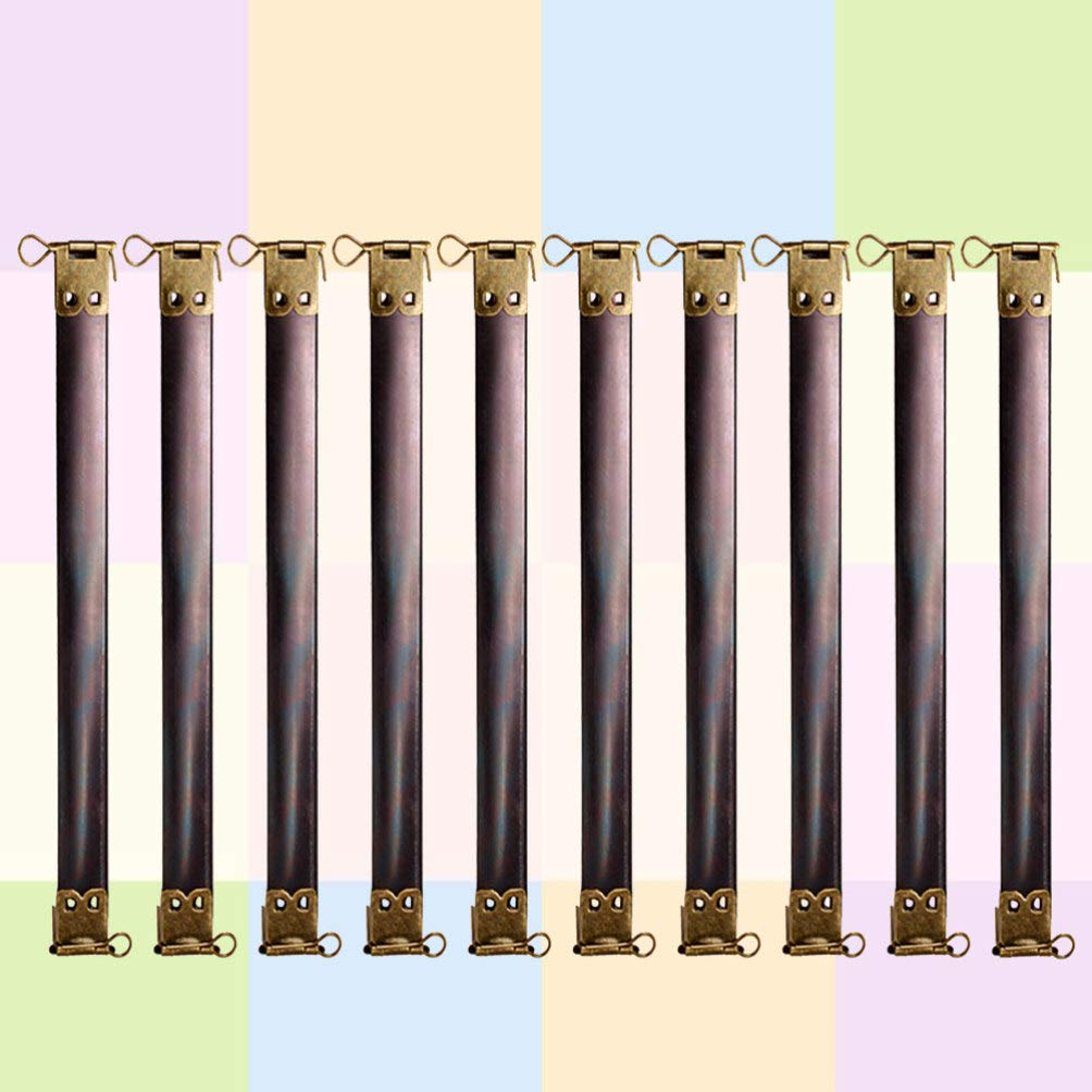 10pcs Vintage Bronze Metal Purse Clasps - 12cm Internal Flex Frames for DIY Clutch Bags, Wallets & Sewing Crafts | Perfect for Retro Purse Making & Handbag Repair Supplies