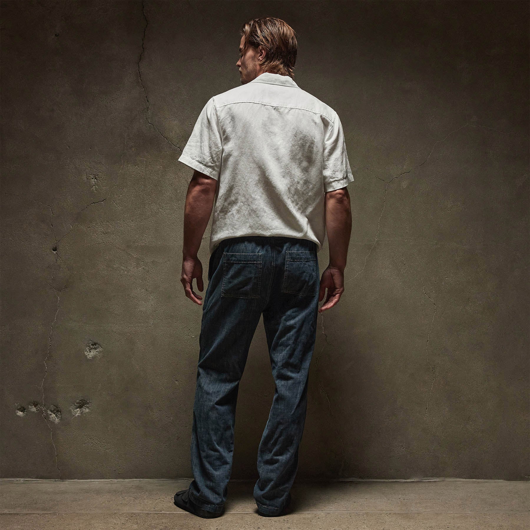 Men's Cotton Denim Jeans - Medium Wash Classic Fit Comfortable Straight Leg Pants for Casual Wear & Everyday Outfits