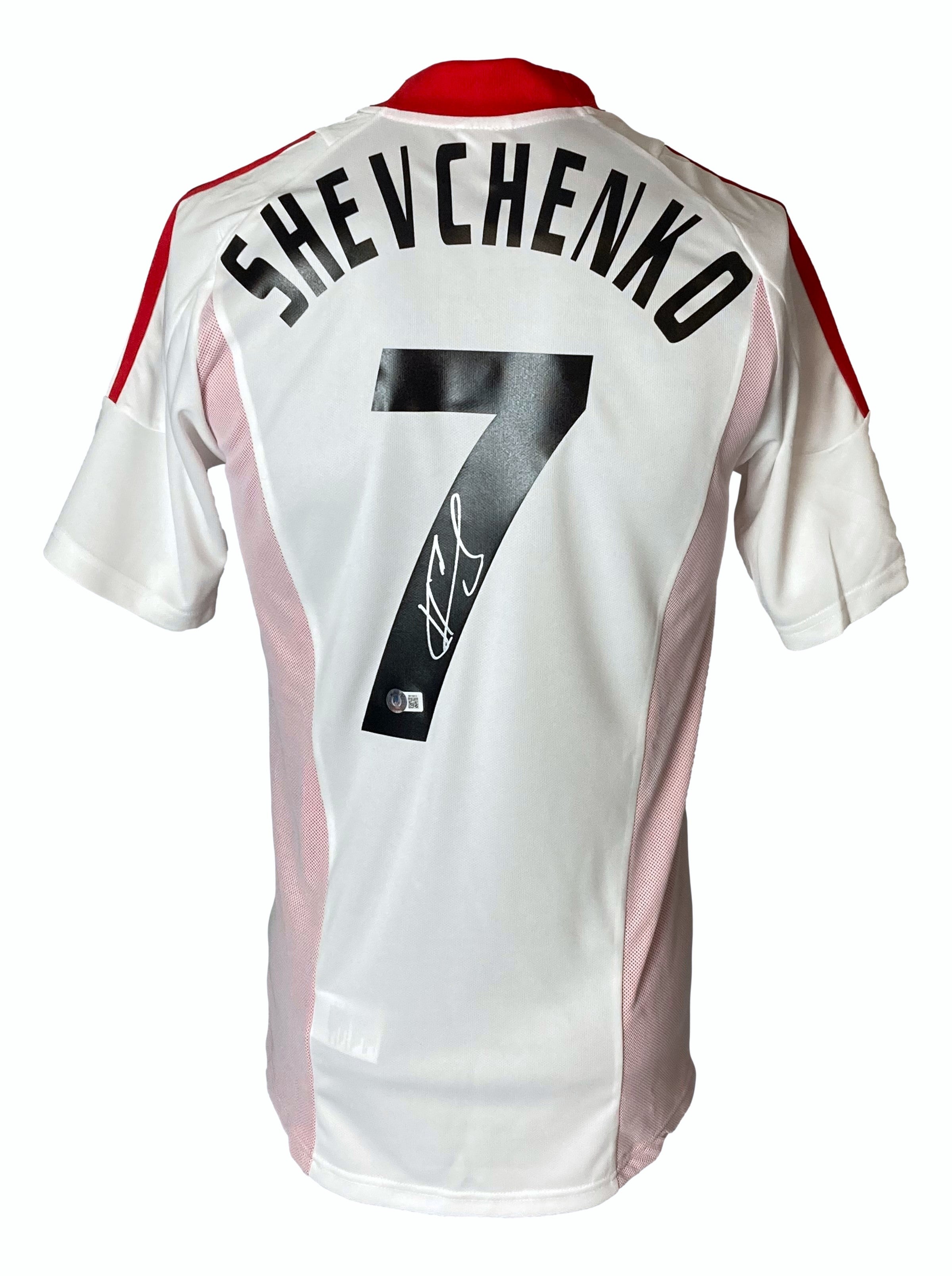 Authentic Andriy Shevchenko Signed AC Milan Adidas 2003 UEFA Champions League Jersey - Limited Edition Football Memorabilia for Collectors, Fans & Sports Enthusiasts - Perfect for Display, Gifts & Investment
