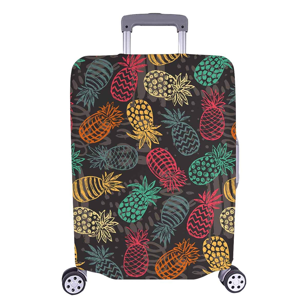 Custom Pineapple Print Luggage Cover Protector - Elastic Travel Suitcase Protector 25
