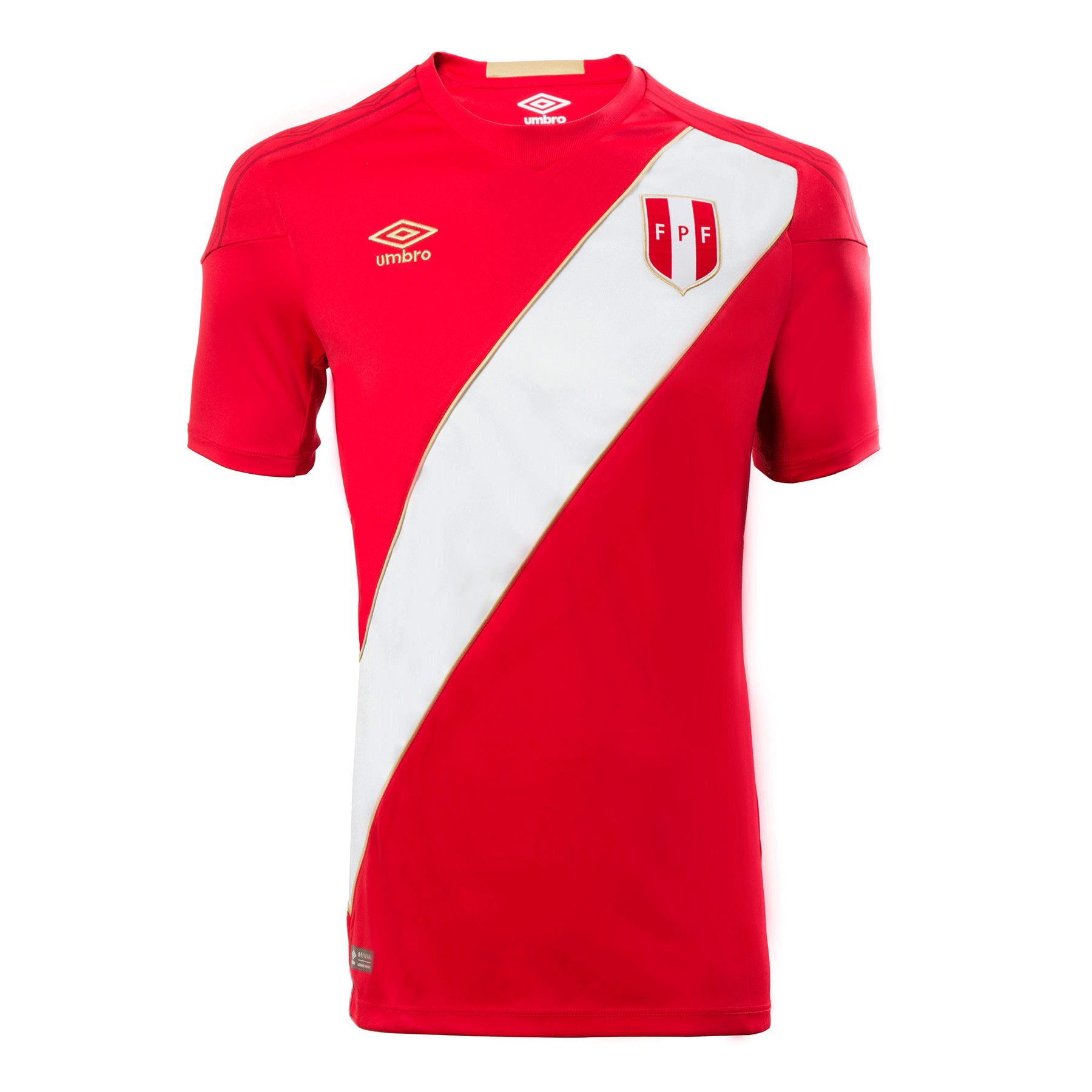 UMBRO Peru 2018 Away Short Sleeve Soccer Jersey - Authentic Football Shirt for Fans & Players - Perfect for Matches, Training & Casual Wear