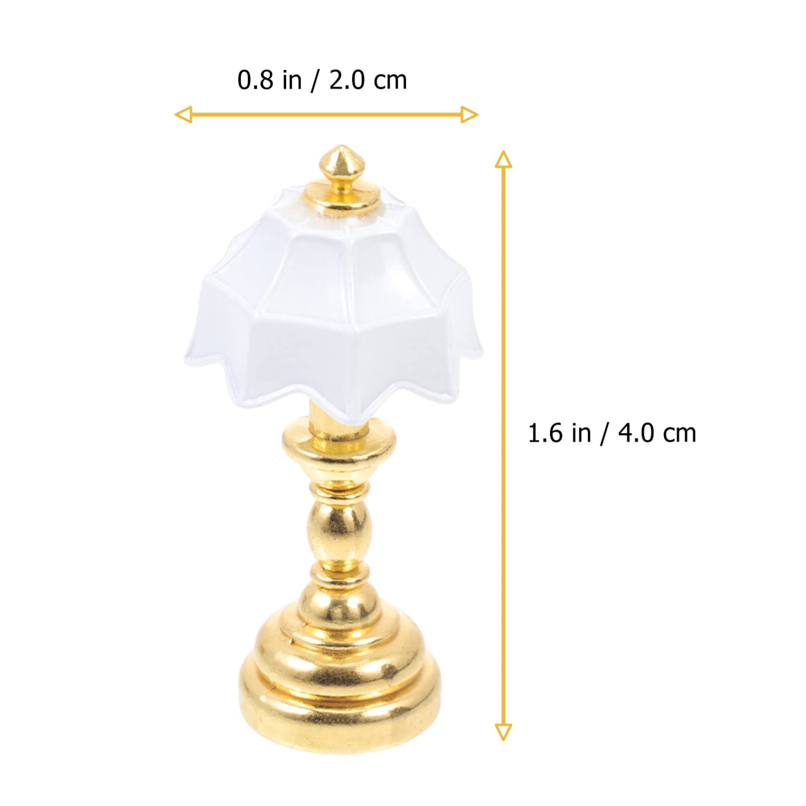 Miniature Dollhouse Table Lamp - Tiny Street Lamp for Dolls House, Bedside Night Light, Garden Pot Decor - Perfect for Dollhouse Furniture, Toy Home Decor & Miniature Scenes