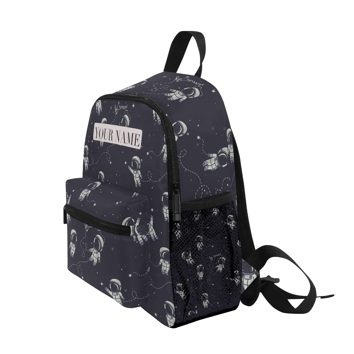 Personalized Kids Backpack with Name - Astronaut Space Constellations & Planets Design - Durable Toddler Book Bag for Preschool, Kindergarten & Daycare - Perfect for Travel, School & Toy Storage