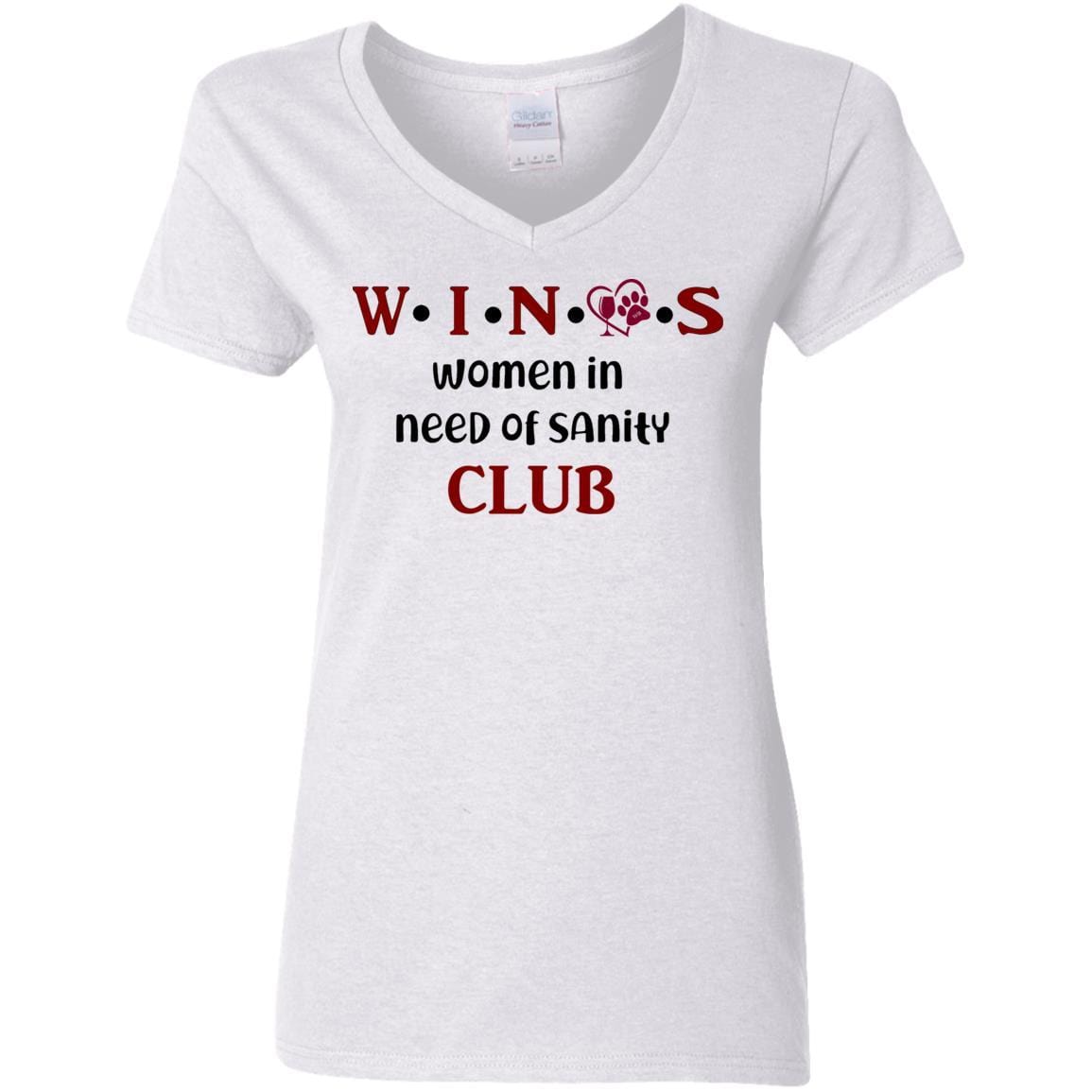 Wine Lovers V-Neck T-Shirt for Women - 5.3 oz Soft Cotton Burgundy Lettering Tee - Perfect for Wine Tasting, Girls Night Out & Casual Wear