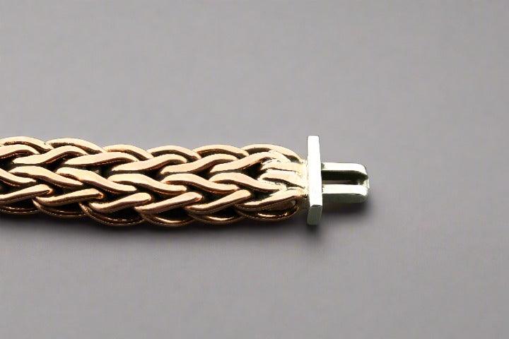 Handmade Plaited Copper Bracelet with Silver Clasp - Boho Chic Jewelry for Women, Perfect for Casual Wear, Date Nights & Gift Giving