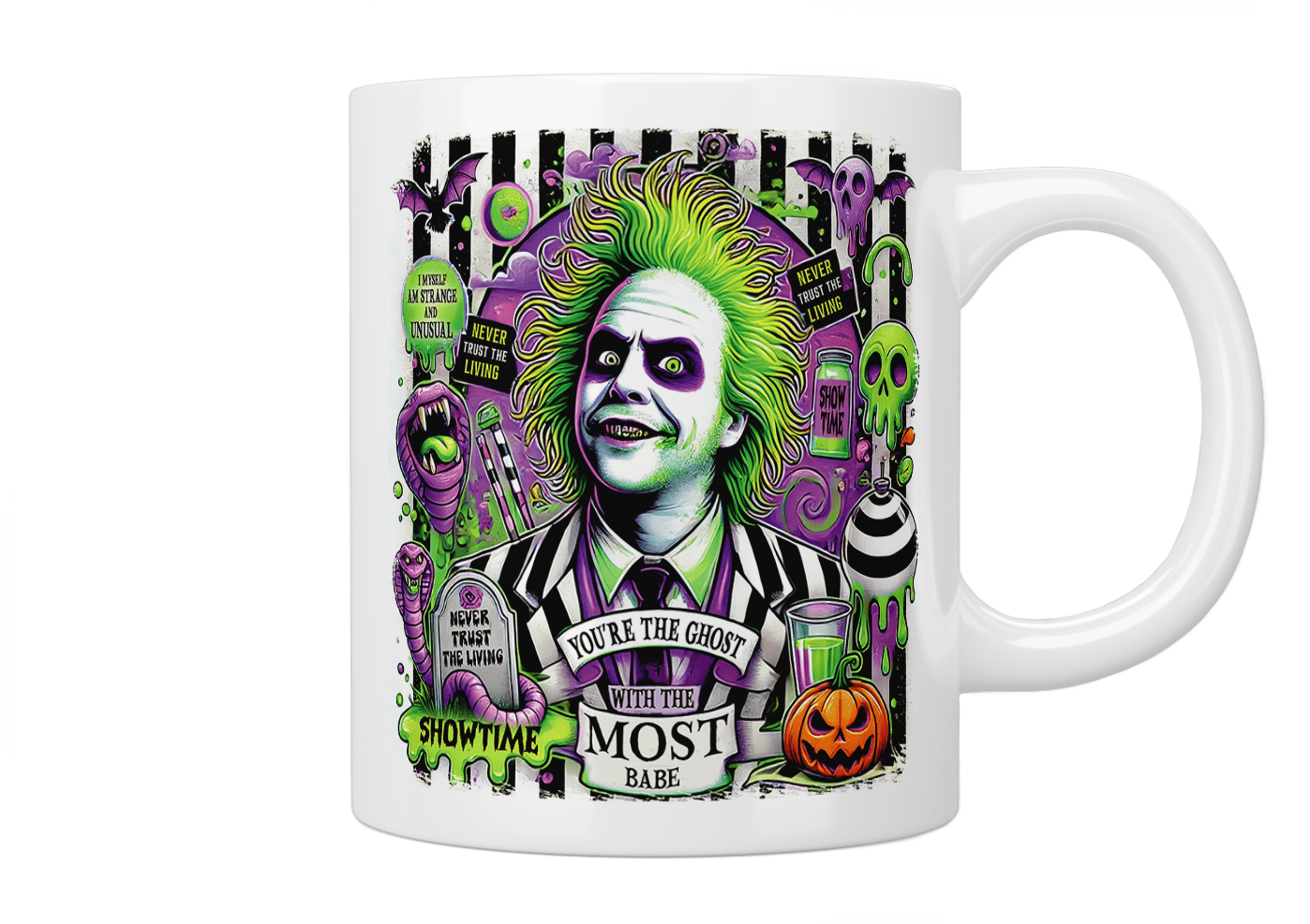 Beetlejuice Coffee Mug - Insulated Stainless Steel Travel Tumbler with Lid - Perfect for Hot & Cold Drinks - Great for Office, Home, or Travel Use