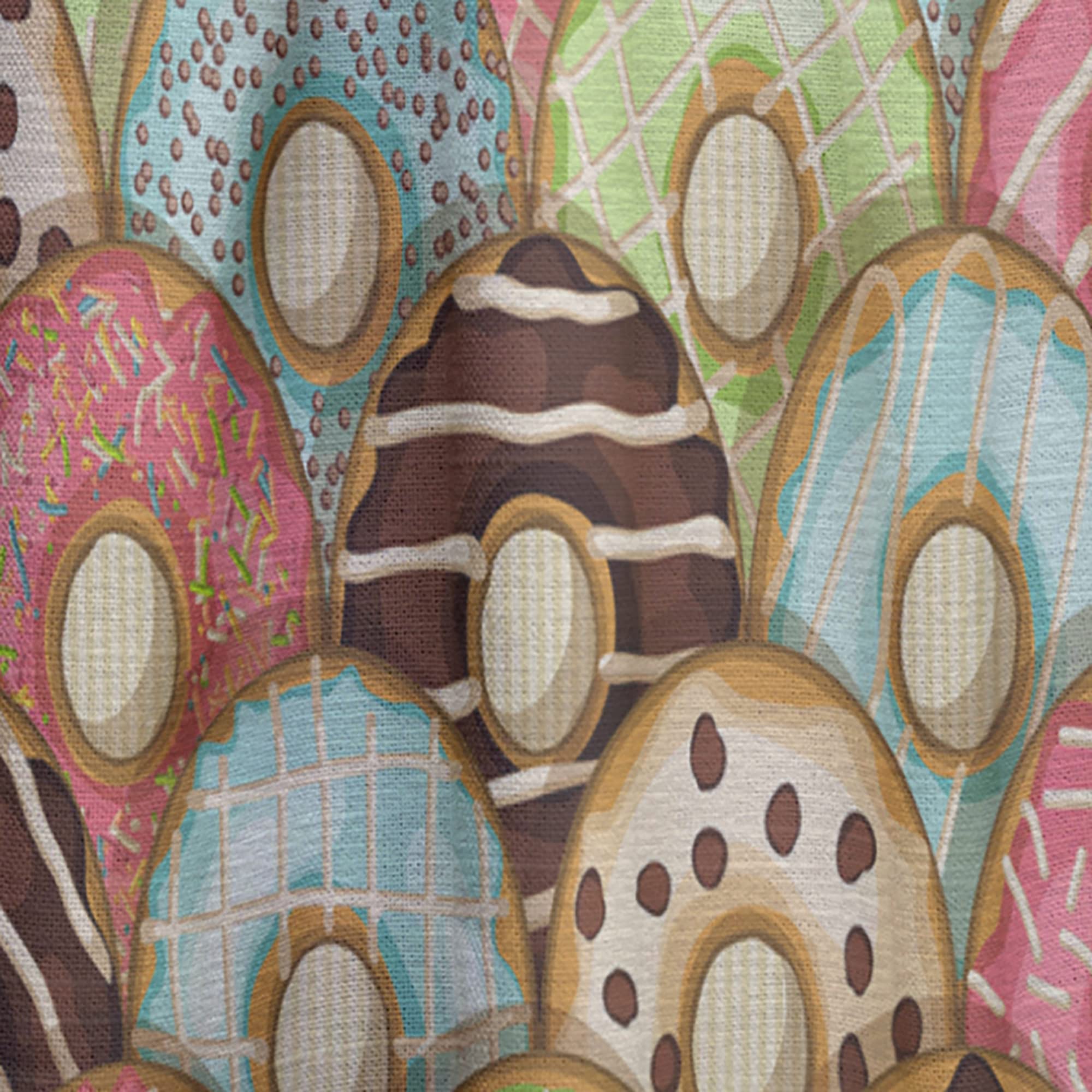 DesignQ Thermal Insulated Donut Pattern Curtains - Single Panel 52x95 Inches for Bedroom & Living Room - Blackout Window Drapes for Home Decor & Privacy
