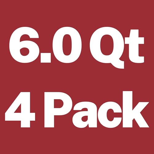 6.0 Qt-4 Pack(Red Lids)