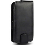 HTC Sensation Flip Cover Case - Premium Black Leather Protective Phone Case for HTC Sensation - Perfect for Work, Travel & Everyday Use