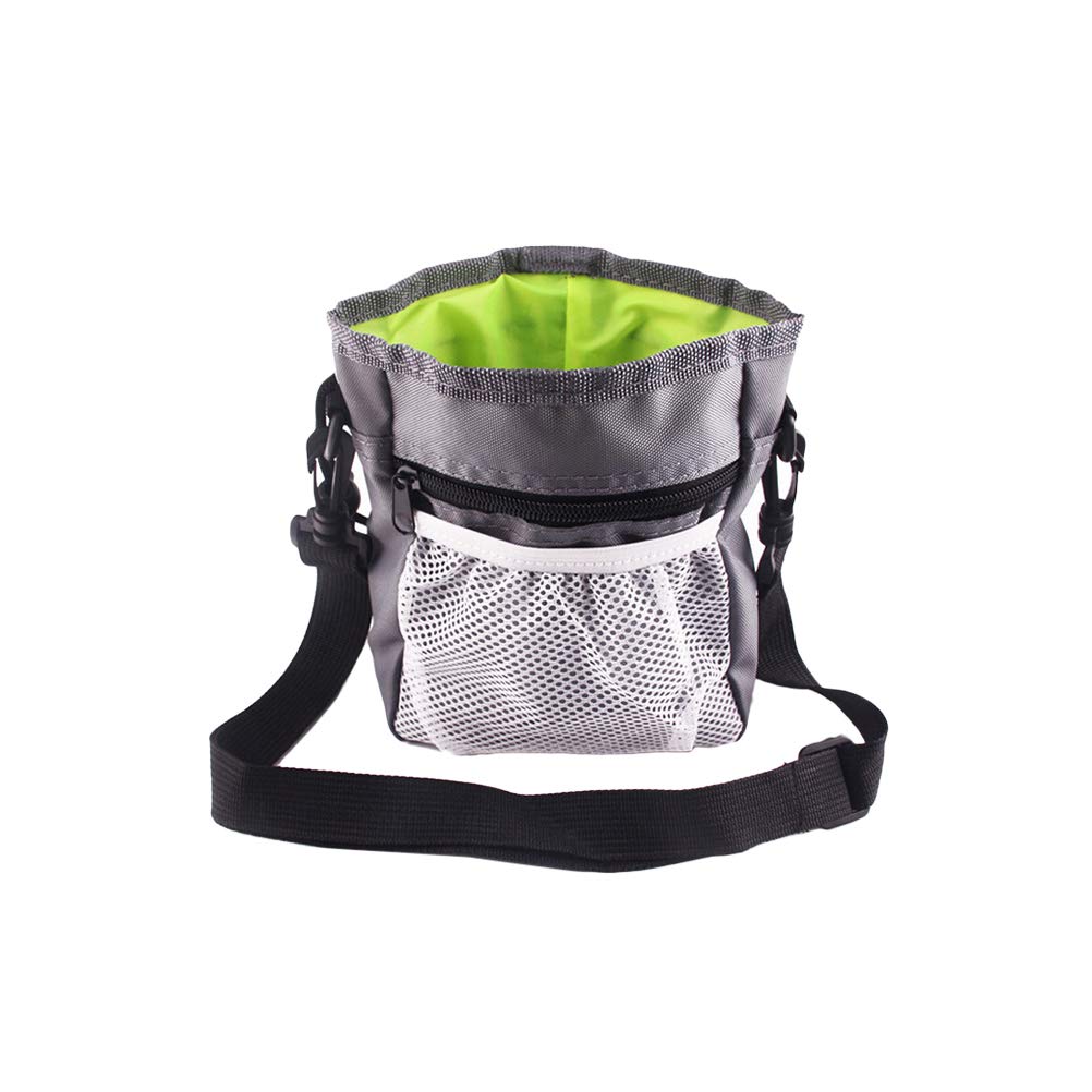 TEHAUX Dog Training Treat Pouch - Waist Pack for Pet Snacks, Professional Dog Training Accessory with Adjustable Belt (Gray) - Perfect for Outdoor Walks, Obedience Training & Dog Park Visits
