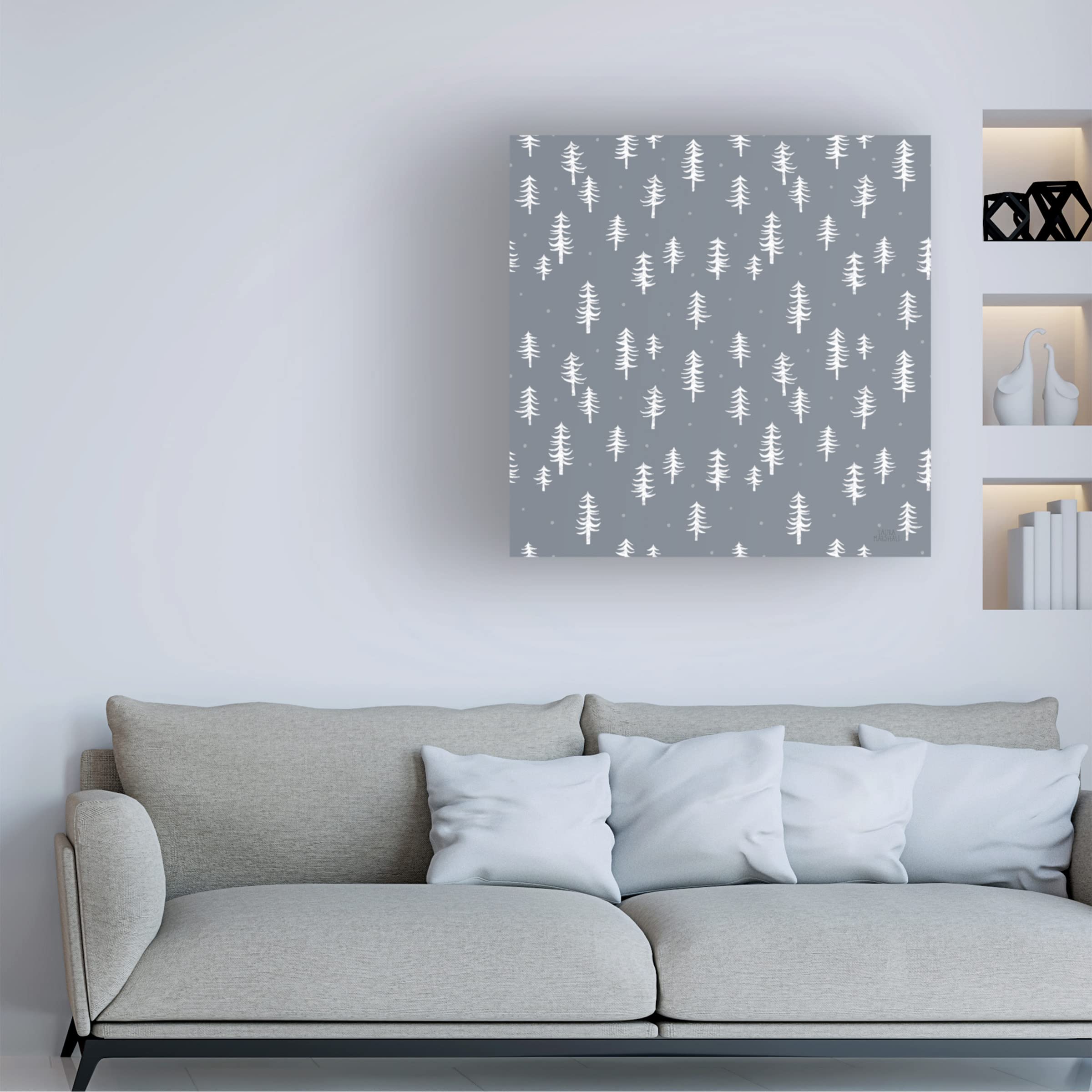 Laura Marshall 'Gone Glamping Pattern IIIC' Canvas Wall Art - Nature Inspired Camping Decor for Living Room, Bedroom & Cabin