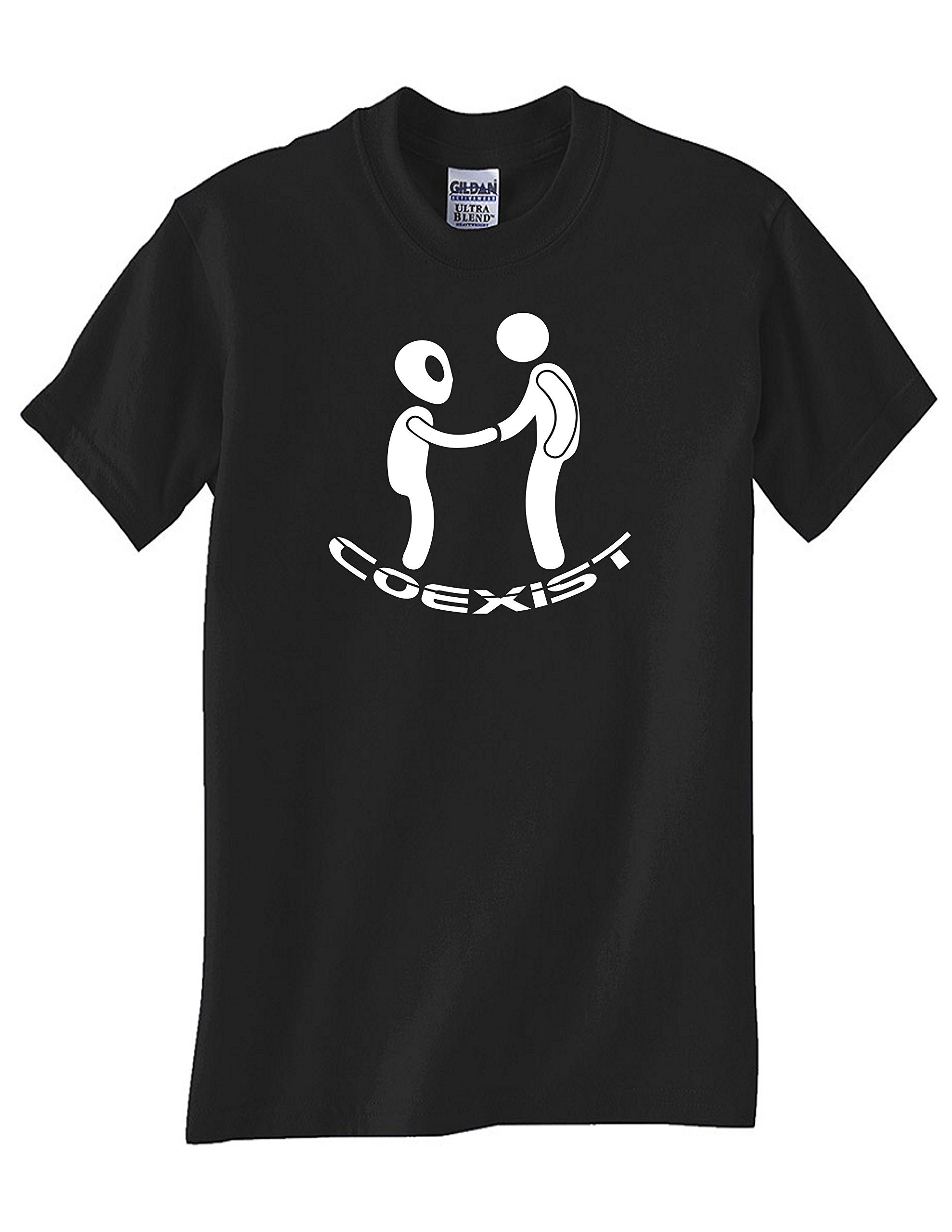 STUFF WITH ATTITUDE Coexist Black Graphic T-Shirt - Soft Cotton Unisex Tee for Casual Wear, Street Style & Peace Activism