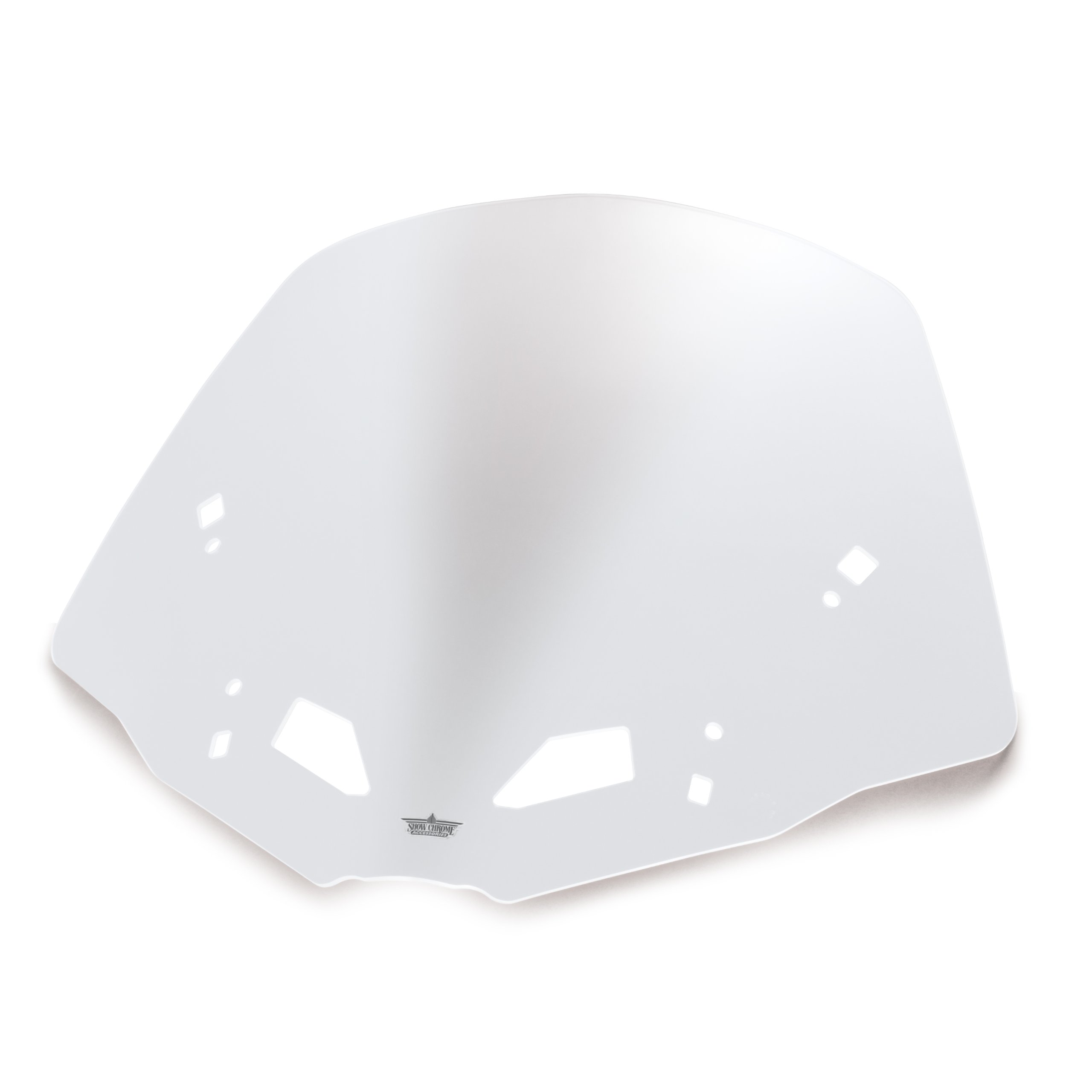 Show Chrome Motorcycle Windshield Accessories (20-400 Clear) - Perfect for Harley, Honda & Cruiser Bikes - Enhance Visibility & Style on Road Trips