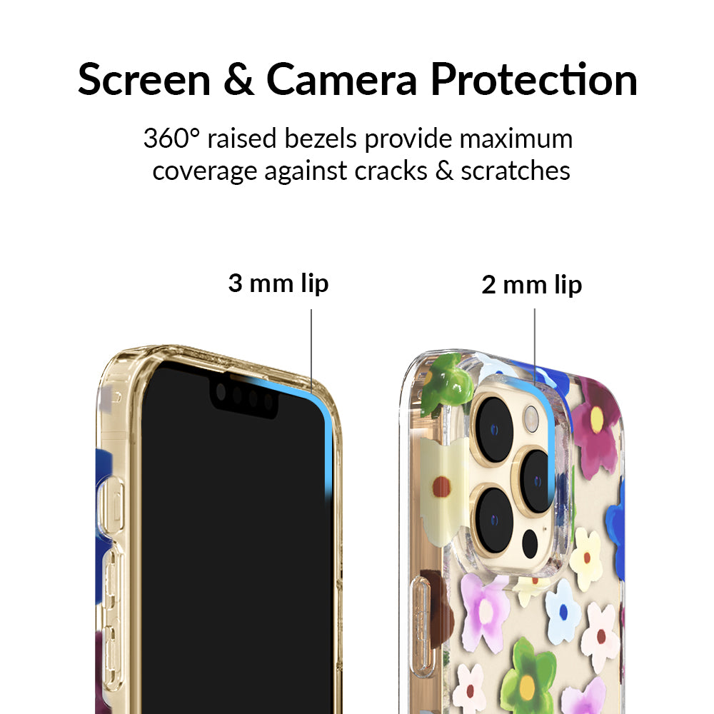 Flower Power iPhone Case - Trendy Floral Design Protective Cover for iPhone 12/13/14/15 Pro Max - Perfect for Everyday Use, Travel & Outdoor Activities