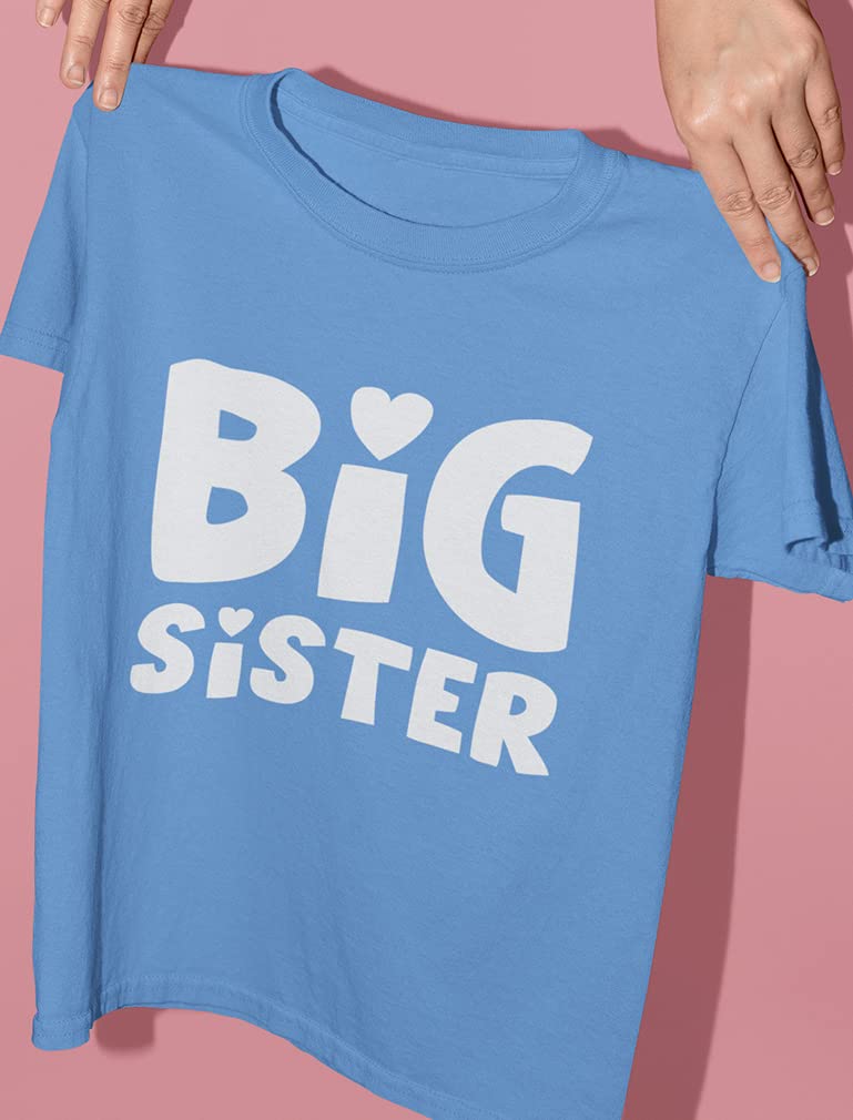 Big Sister Shirt for Toddler Girls - Cute Baby Announcement & Sibling Reveal T-Shirt - Perfect for Gender Reveal Parties & Family Photo Shoots