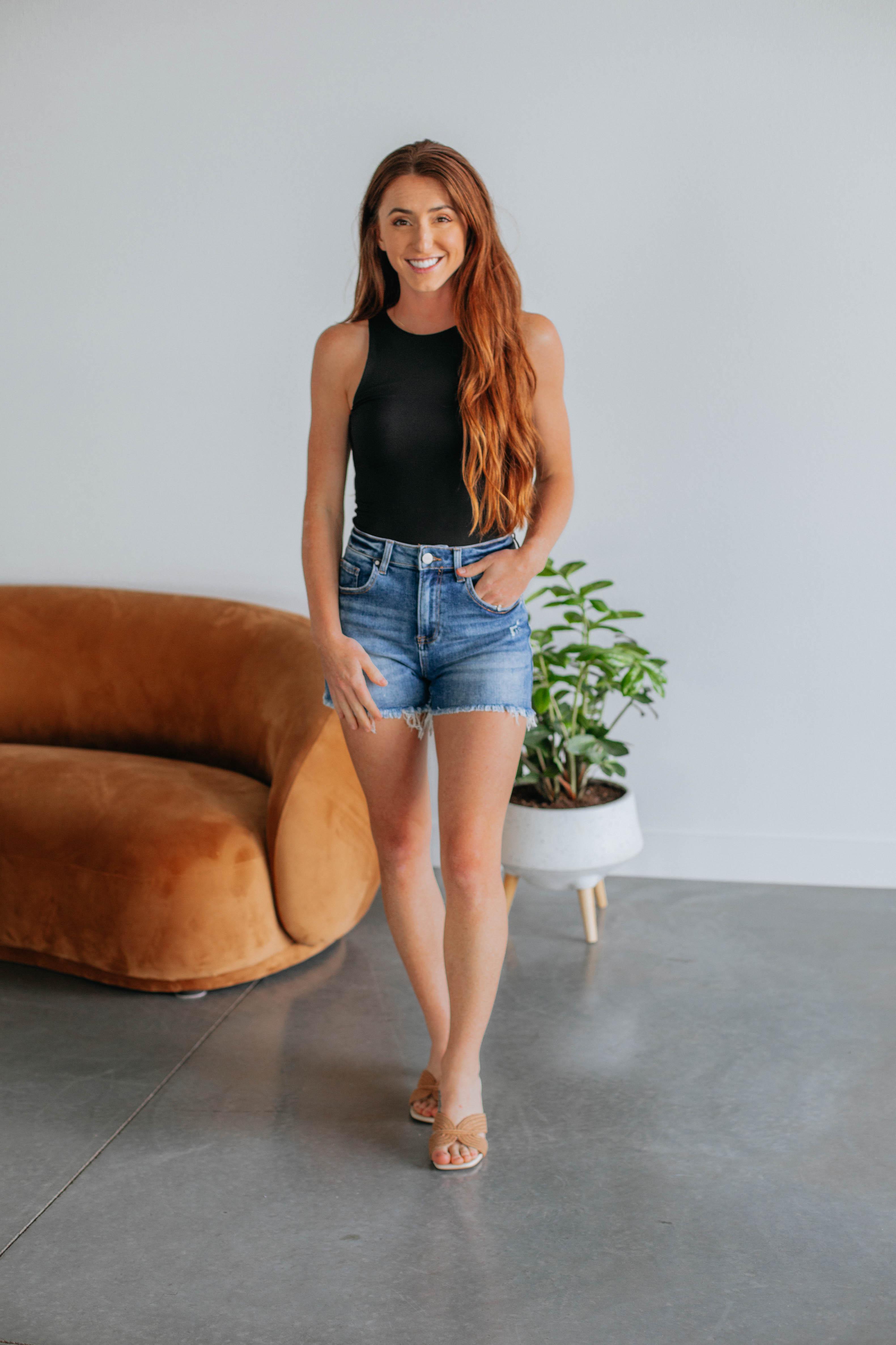 Devyn Basic Bodysuit for Women - Soft Stretchy Seamless Black Bodysuit Top | Perfect for Layering, Casual Wear & Everyday Outfits