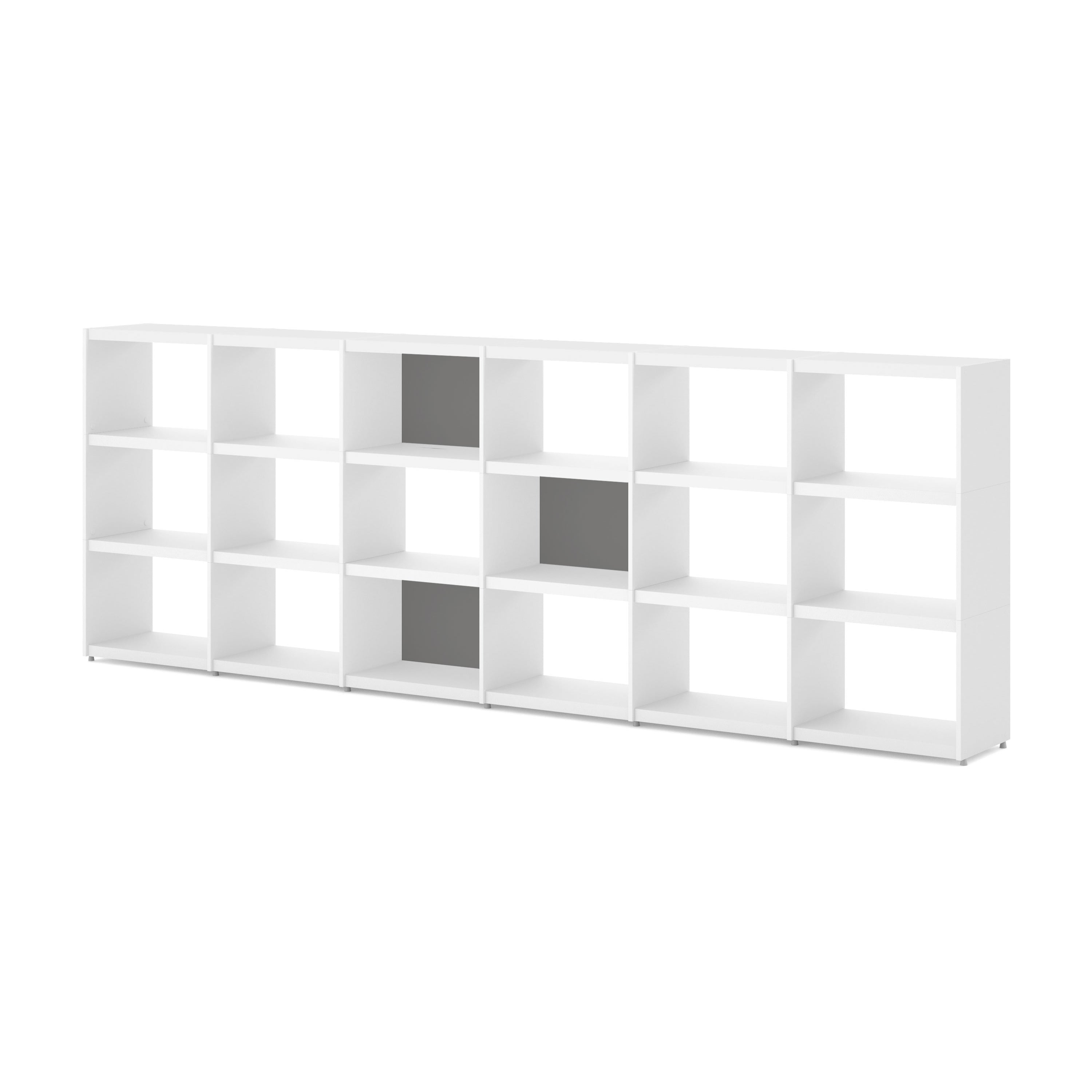 YOMO Modular Bookshelf 6x3 - Modern Wooden Bookcase with Adjustable Shelves for Home Office, Living Room & Bedroom Storage Solutions