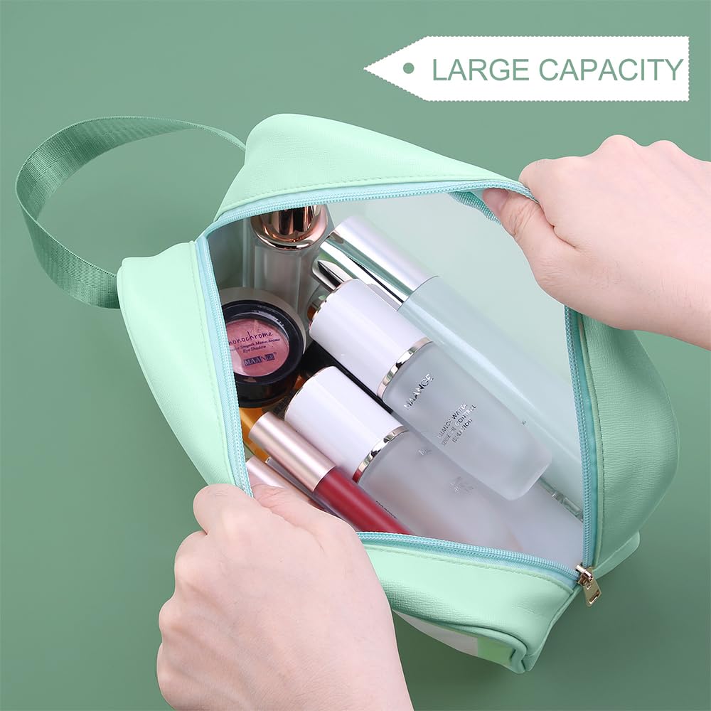MAANGE Waterproof Travel Toiletry Bag for Women & Men - Translucent Cosmetic & Makeup Organizer for Toiletries & Accessories | Perfect for Air Travel, Gym, Camping & Daily Use