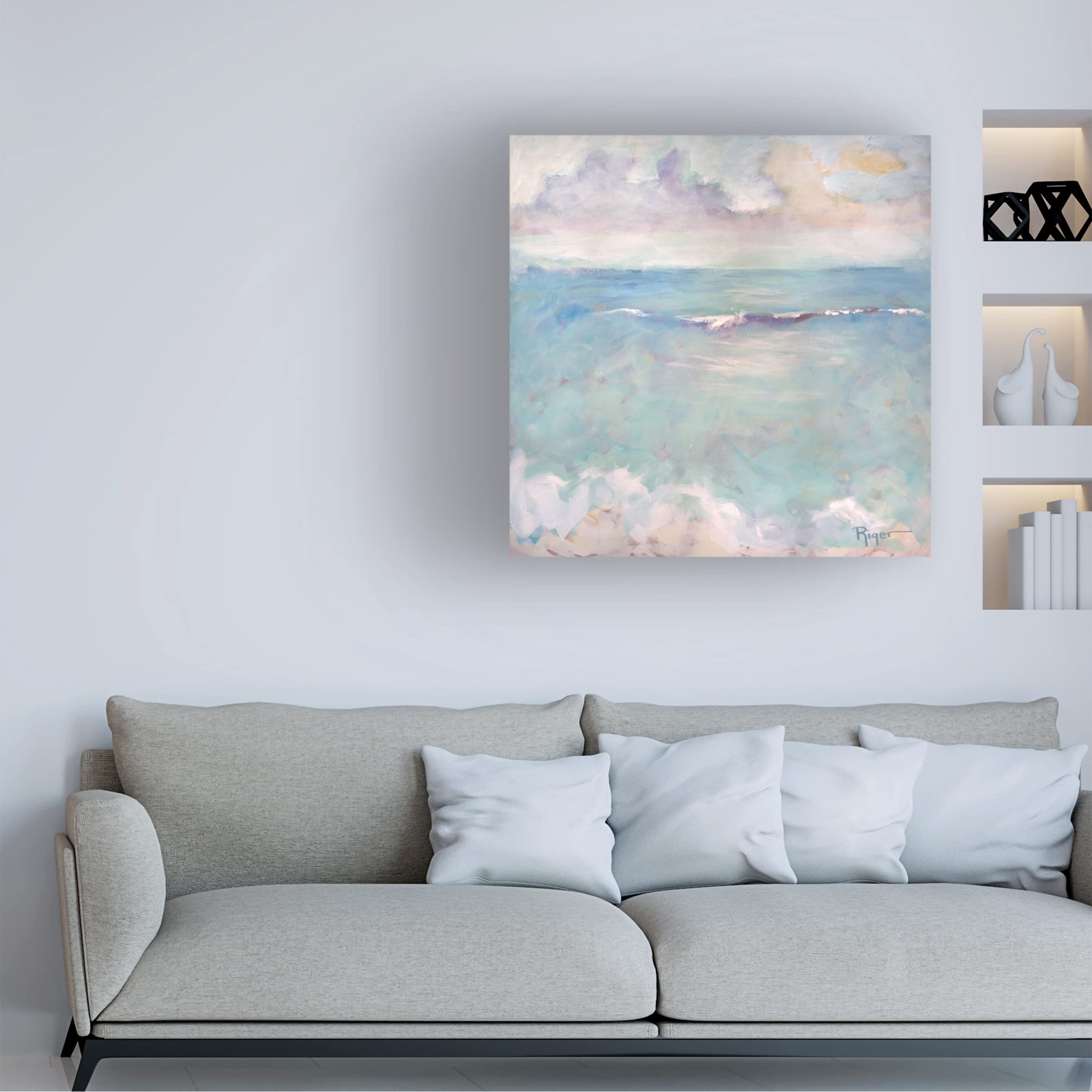 Trademark Fine Art 'A Day at the Beach III' Canvas Wall Art by Sue Riger - Coastal Decor for Living Room, Bedroom & Beach House