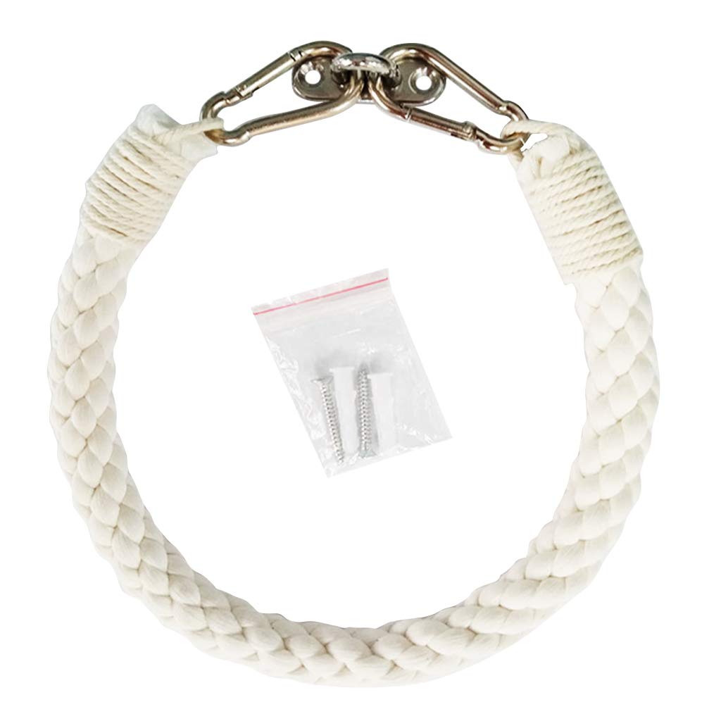 Premium Hemp Rope Knitting Paper Roll Holder - Bathroom & Kitchen Tissue Organizer with Towel Hanger - Perfect for Farmhouse, Rustic Decor & Small Space Storage Solutions