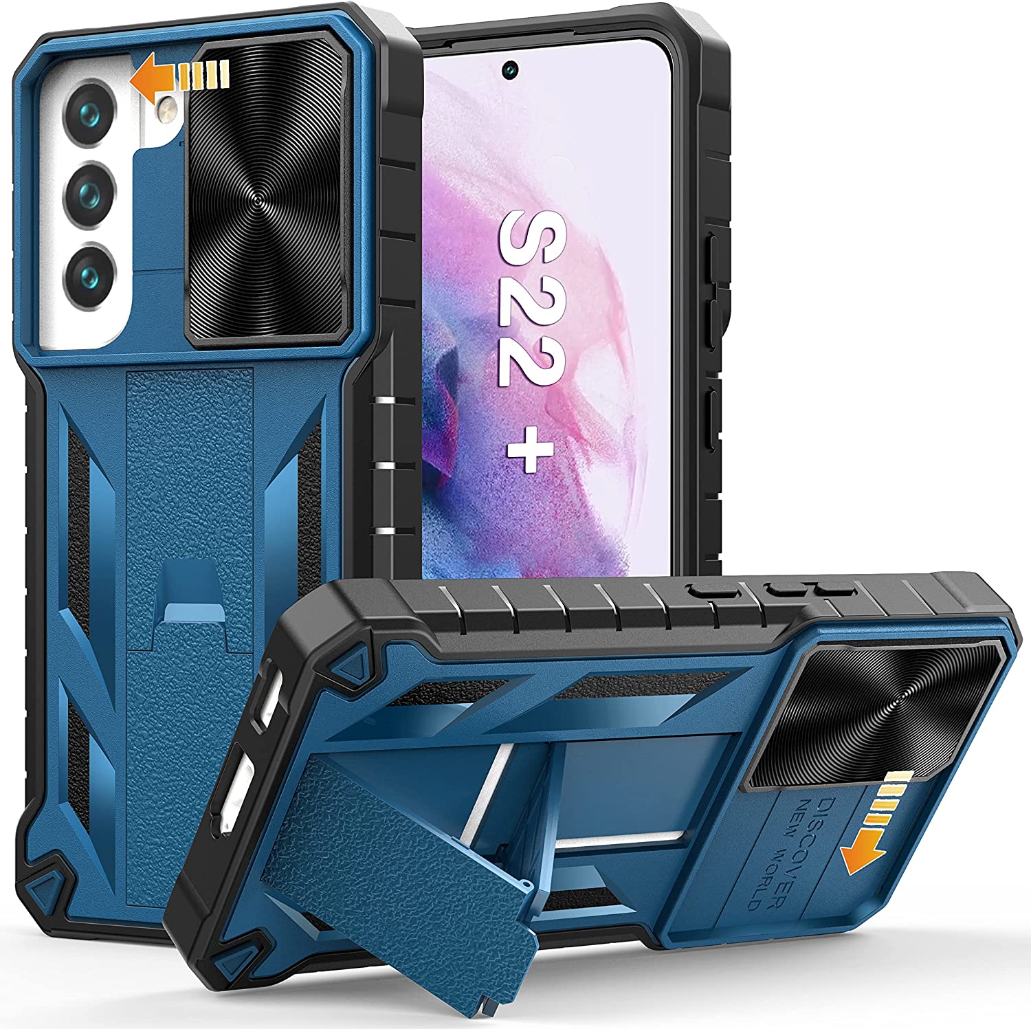 Samsung Galaxy S22 Plus Case - Shockproof Protective Phone Cover with Military-Grade Drop Protection - Blue - Perfect for Outdoor Activities, Travel & Daily Use