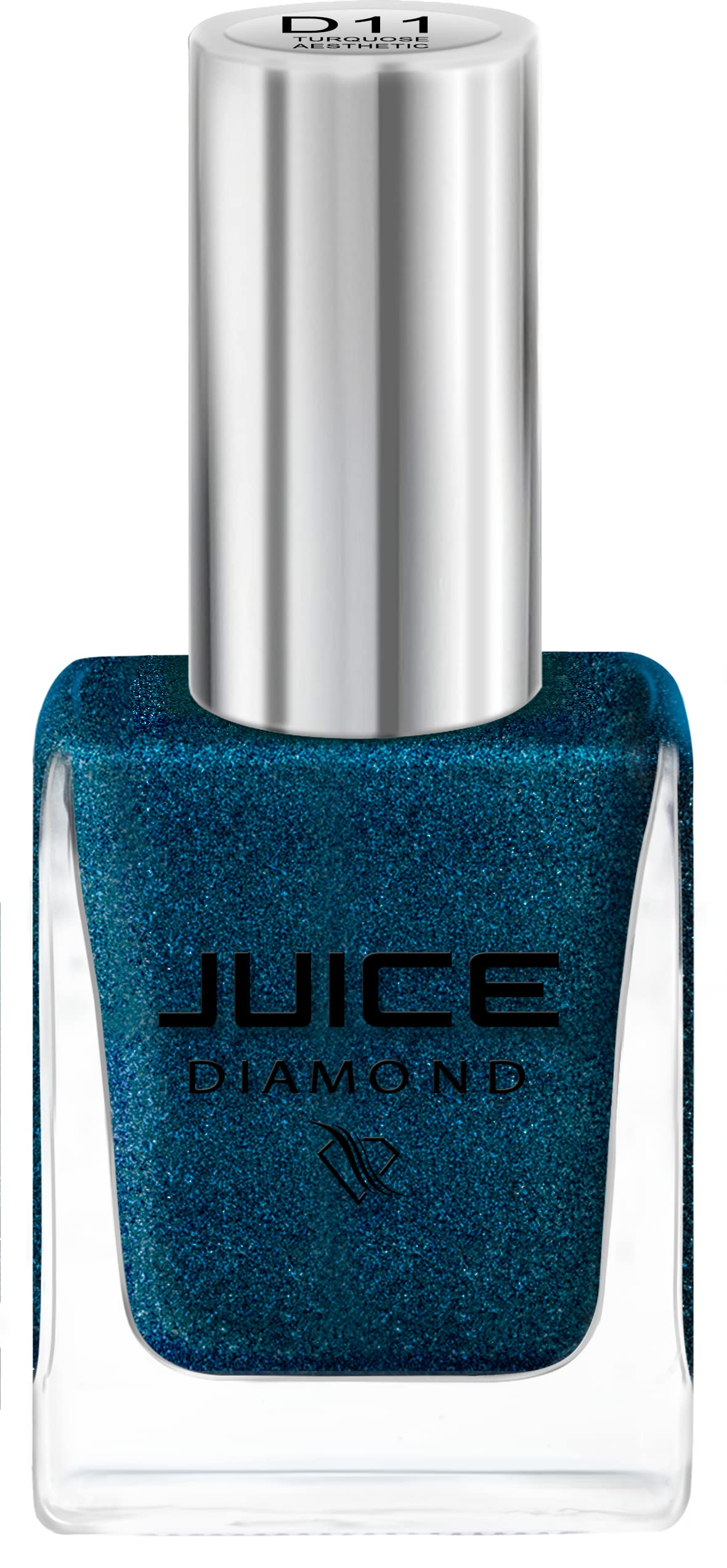 JUICE Quick-Dry Long Lasting Chip Resistant Nail Polish - Gel Finish High Gloss, F&D Approved Colors & Pigments | Turquoise Aesthetic-D11 | Perfect for Manicures, Pedicures & Nail Art Designs