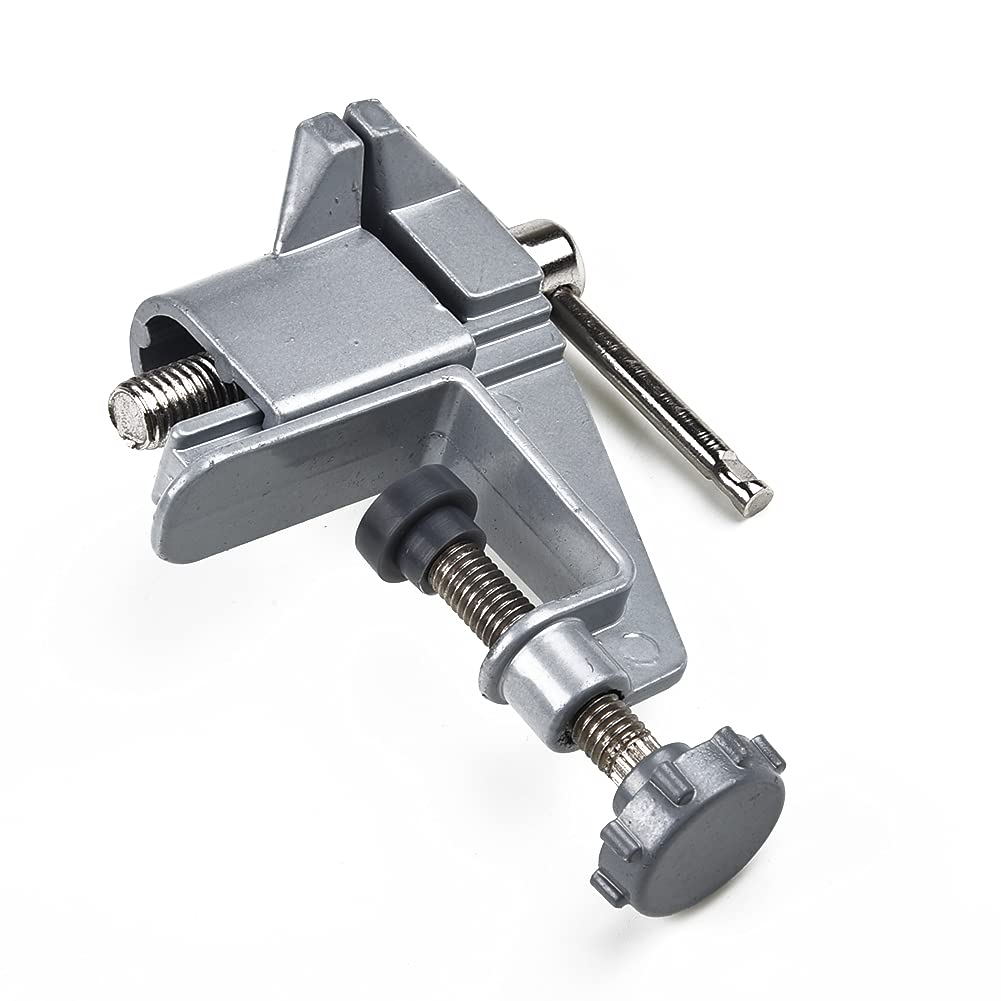 Mini Table Bench Vise - 360° Swivel Work Clamp for Jewelry Making, DIY Crafts & Repair | Portable Hobby Tool for Woodworking, Metalworking & Small Projects