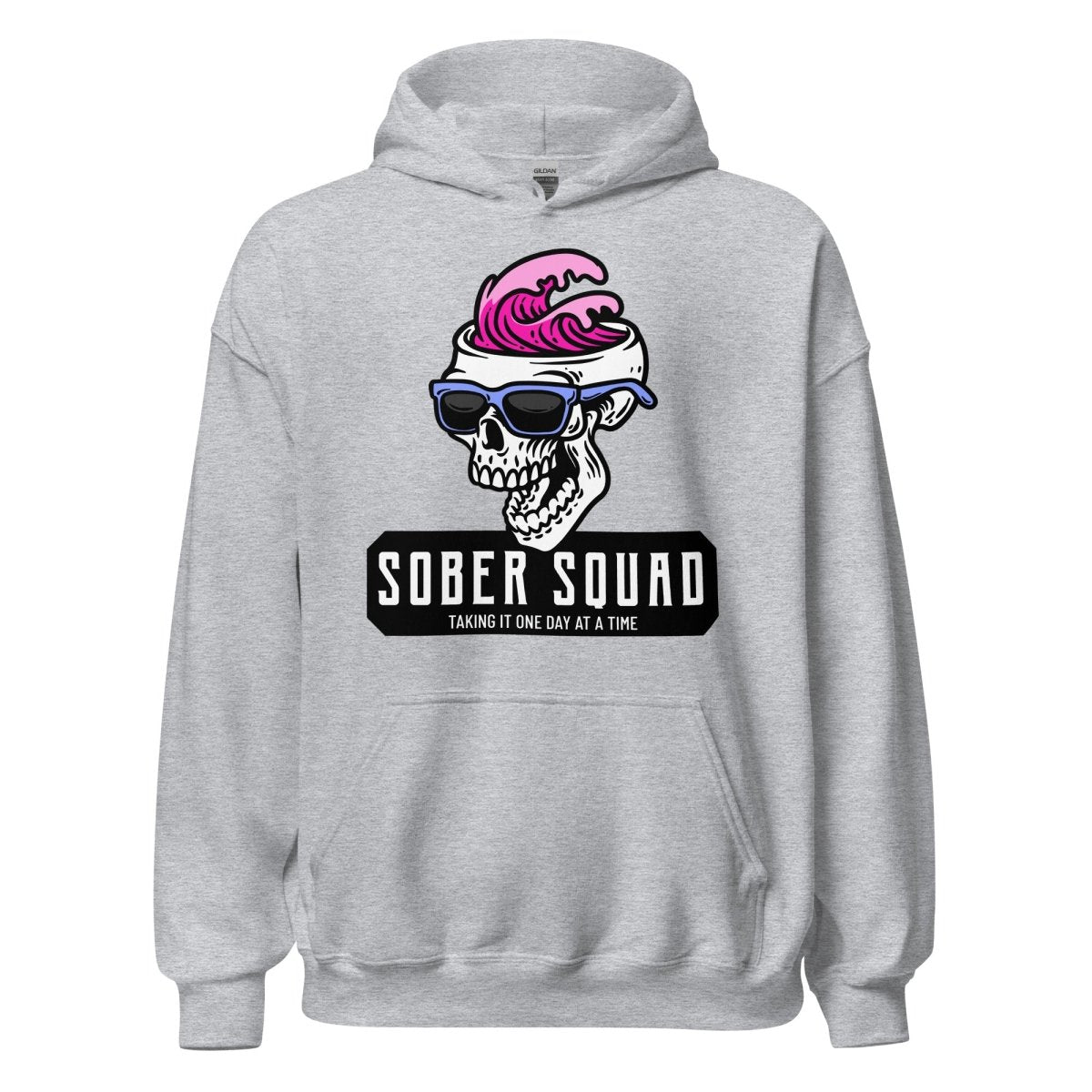 Sober Squad Hooded Sweatshirt - Comfortable Unisex Pullover for Recovery & Support | Perfect for AA Meetings, Sober Living & Everyday Wear