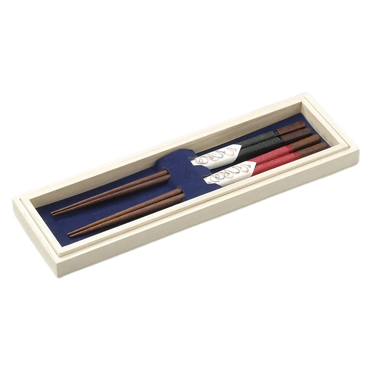 Premium Echizen Shikki Wooden Couple Chopsticks - Handcrafted Japanese Nuno Bari Design - Perfect for Romantic Dinners, Asian Cuisine & Gift Giving