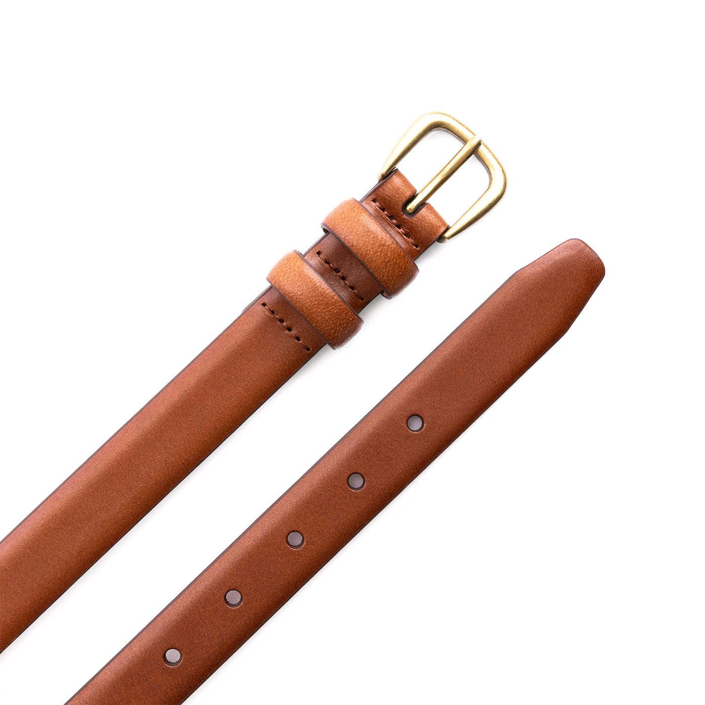 Stylish Women's Slim Double Loop Leather Belt - Adjustable Waist Belt for Jeans, Pants & Dresses | Perfect for Casual, Office & Evening Outfits
