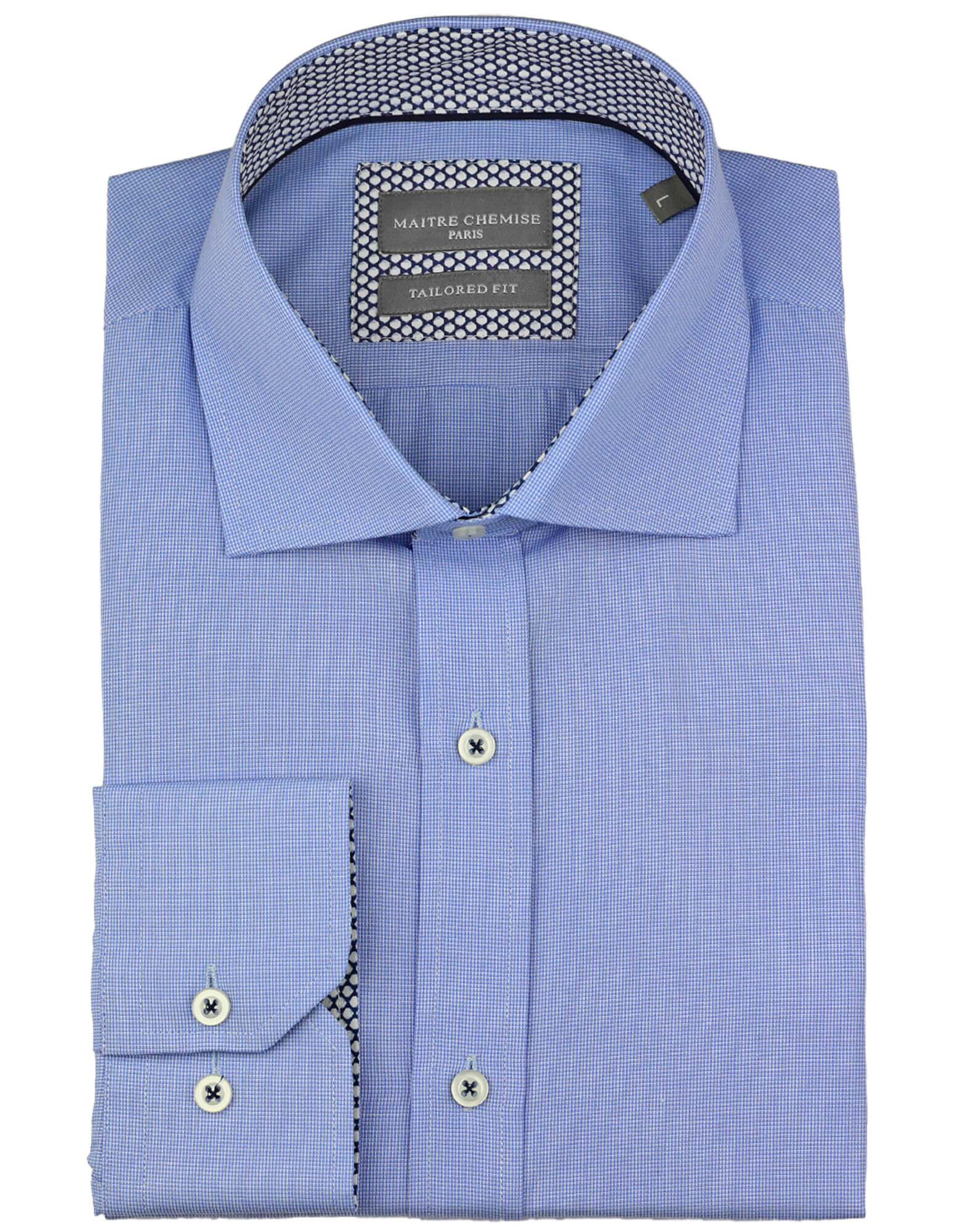 Maitre Chemise Rouen Textured Casual Shirt for Men - Premium Sky Blue Button Down Shirt | Office Wear, Business Casual & Weekend Outfits