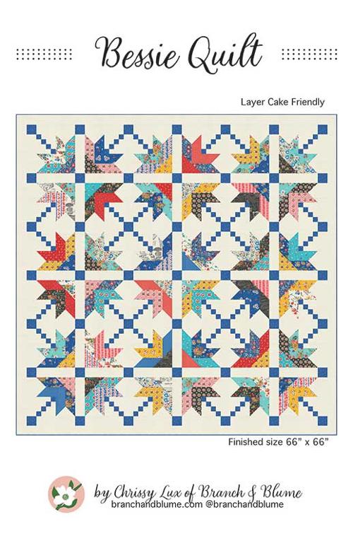 Chrissy Lux Branch & Blume Bessie Quilt Pattern - Handmade Quilting Design for Bedroom Decor, Baby Nursery, and Cozy Home Accents
