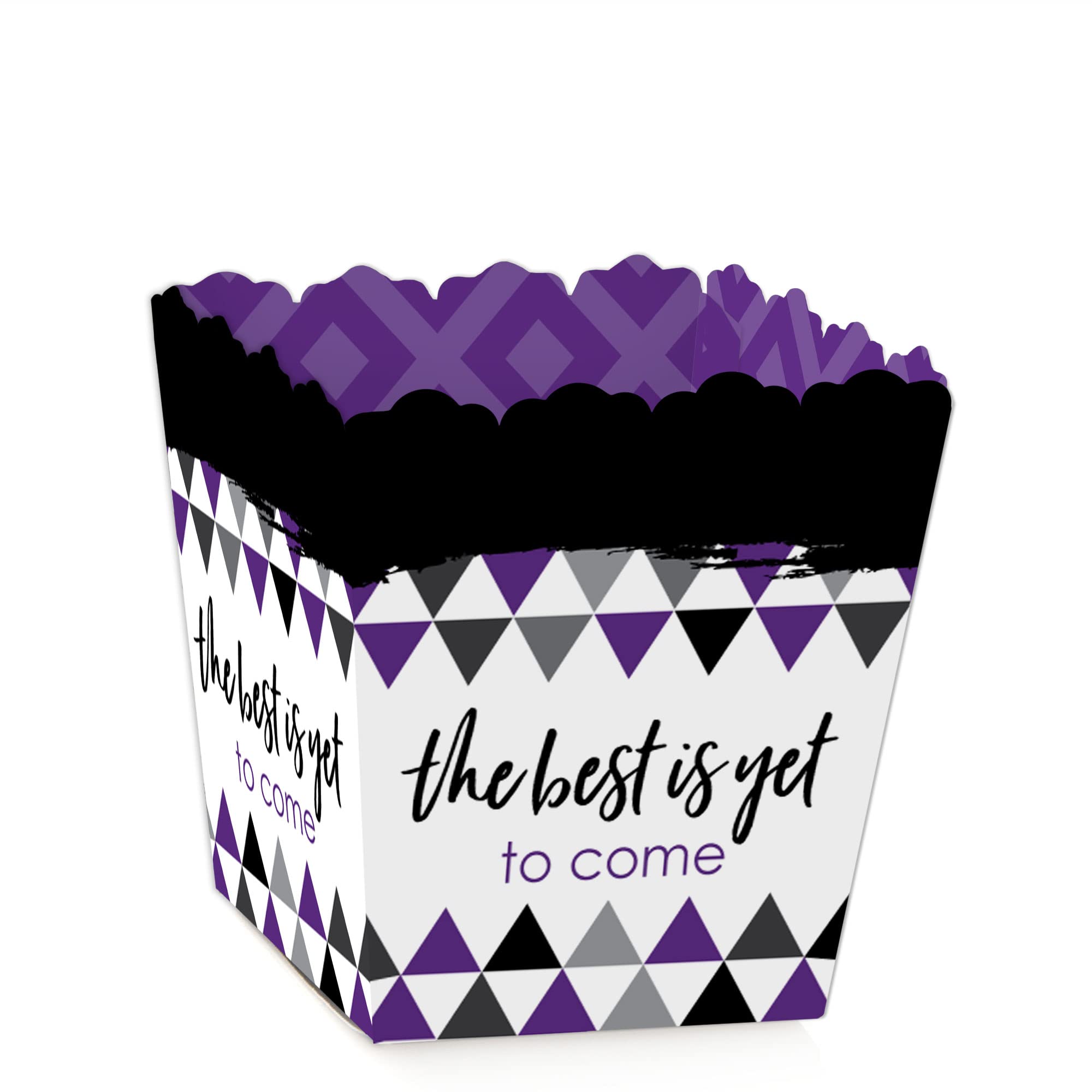 Purple Graduation Party Favor Boxes - 'Best is Yet to Come' Mini Candy Treat Boxes - Set of 12 - Perfect for Graduation Celebrations, School Events & Sweet Treat Gifts