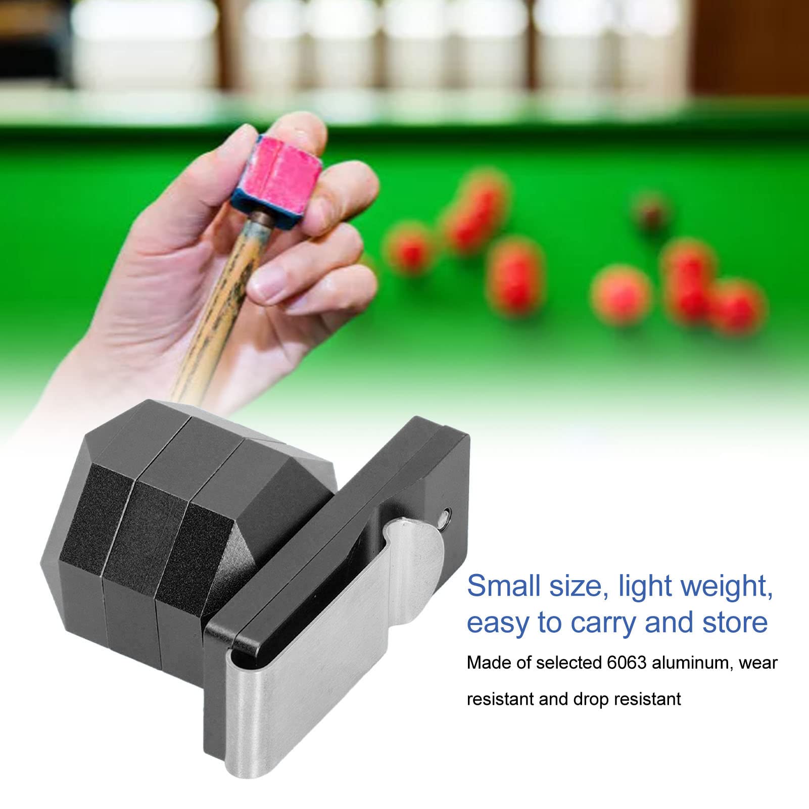 Premium 3-Layer Aluminum Billiard Chalk Holder - Non-Slip Octagon Pool Cue Chalk Box for Professional & Home Use - Perfect for Pool Tables, Game Rooms & Bars